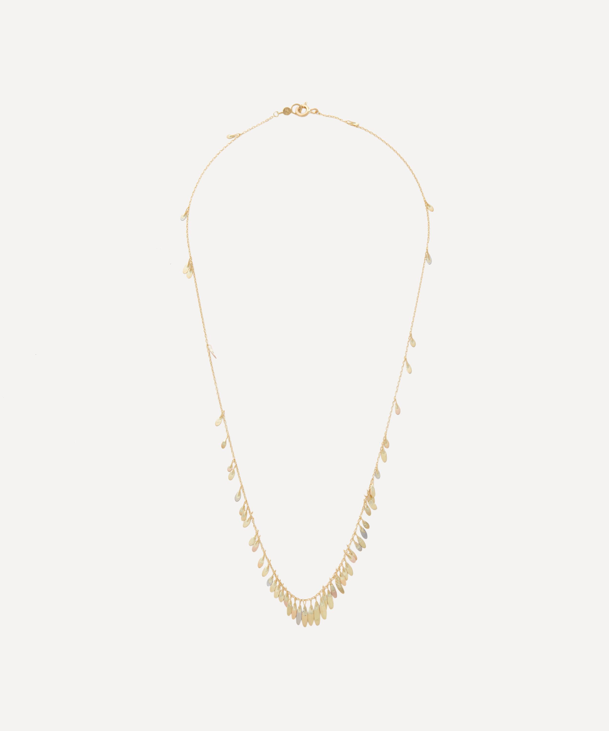 SIA TAYLOR SIA TAYLOR 18CT-24CT GOLD TINY RAINBOW DAISY NECKLACE 