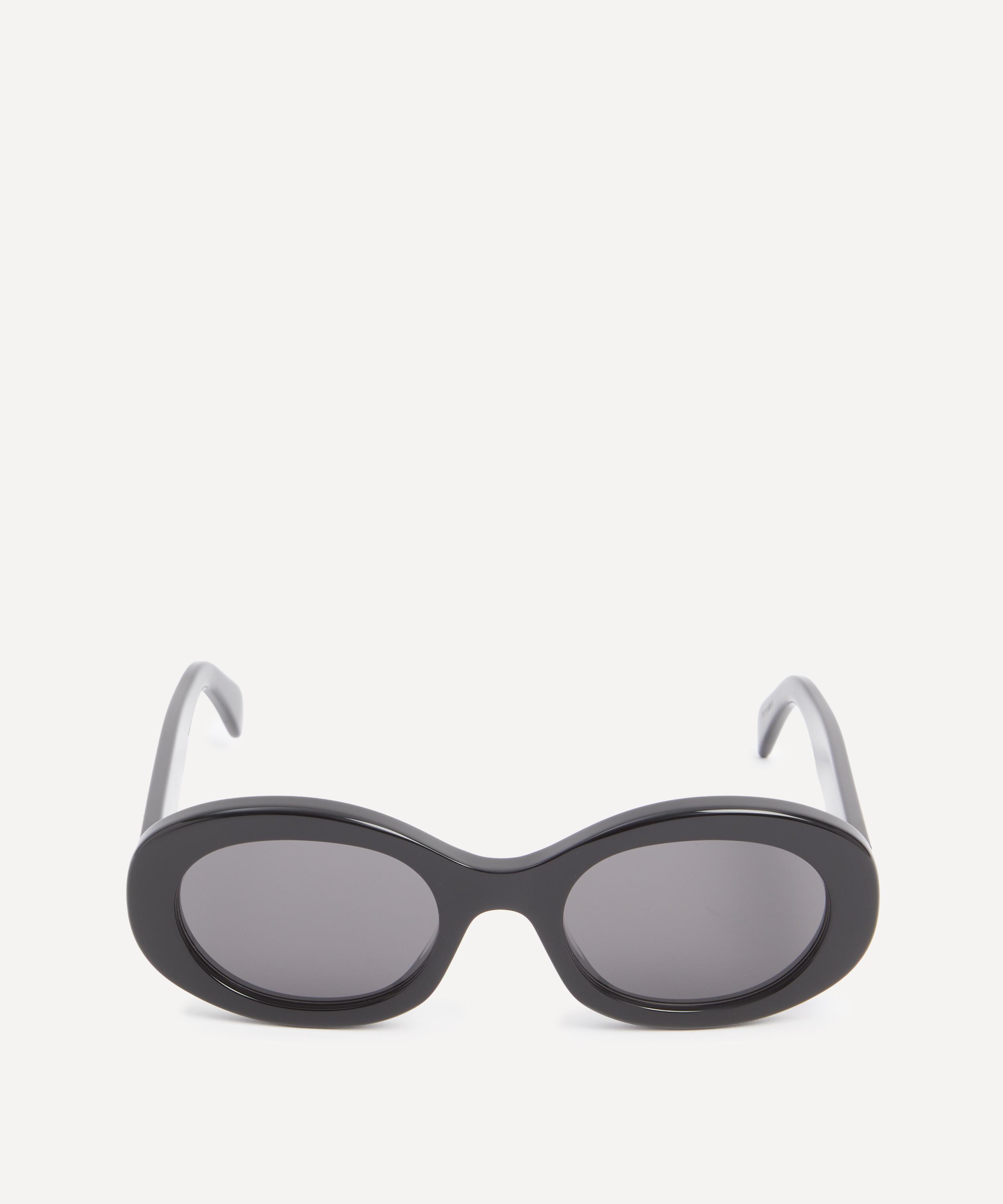 Celine Women's Triomphe Black Oval Acetate Sunglasses