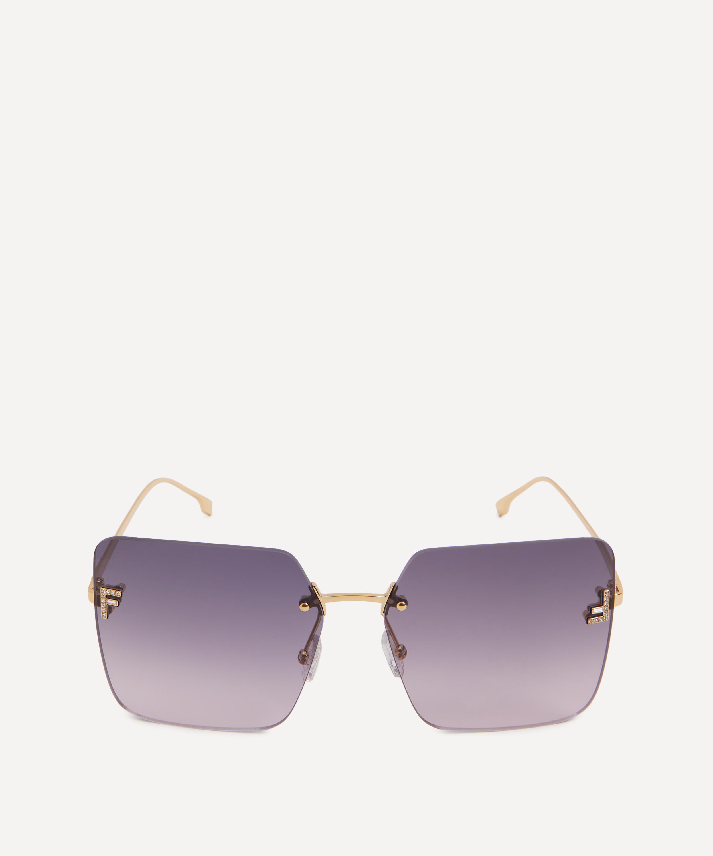 Fendi Women's Rimless Bufferfly Ff Sunglasses
