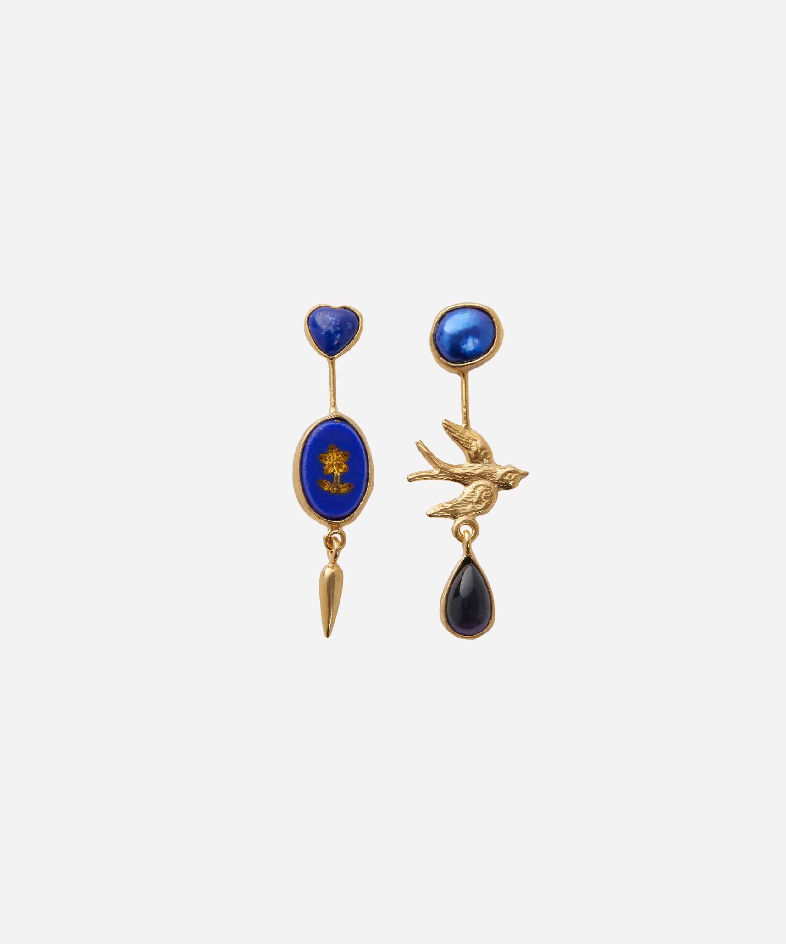 GRAINNE MORTON GRAINNE MORTON 18CT GOLD-PLATED DOUBLE DETACHABLE VICTORIAN DROP EARRINGS 