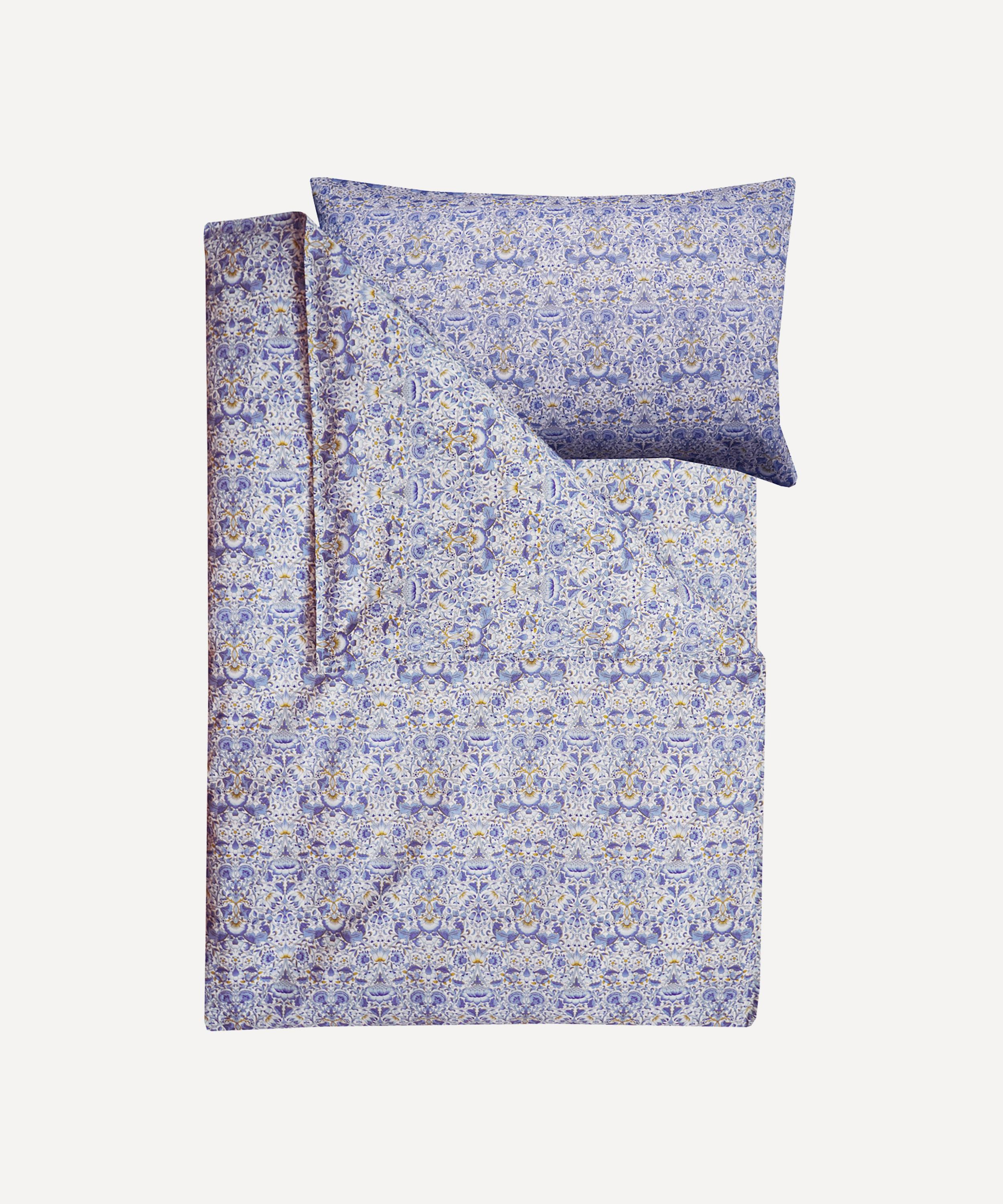 COCO & WOLF COCO & WOLF LODDEN CHINA BLUE SINGLE DUVET COVER SET 