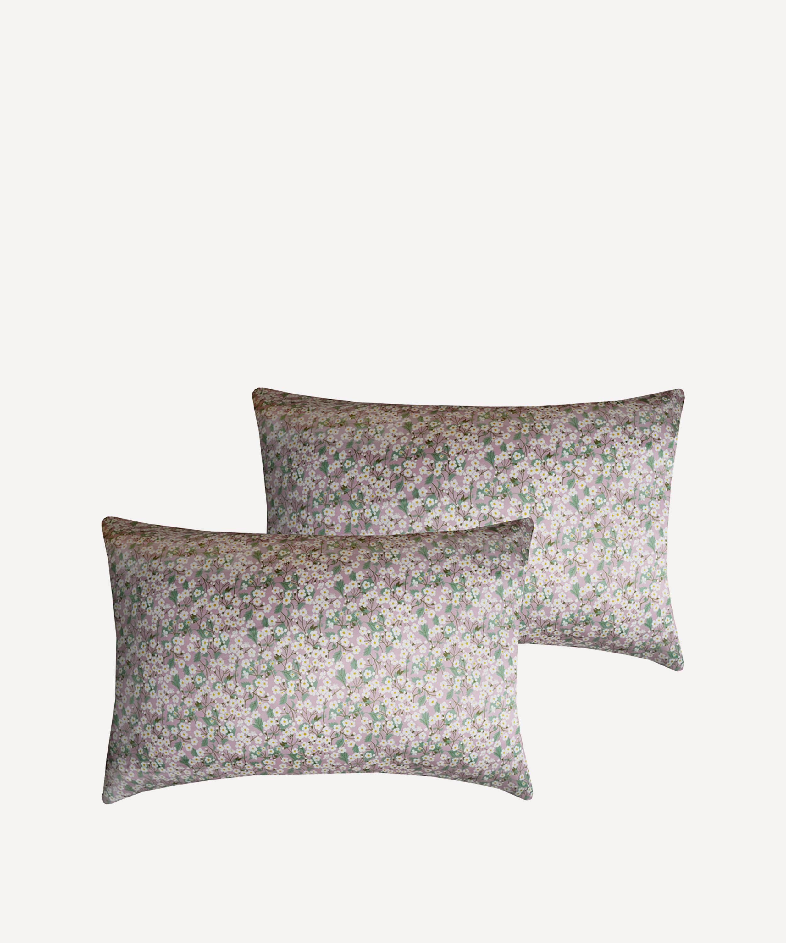 Coco & Wolf Mitsi Powder Pink Silk Pillowcases Set Of Two