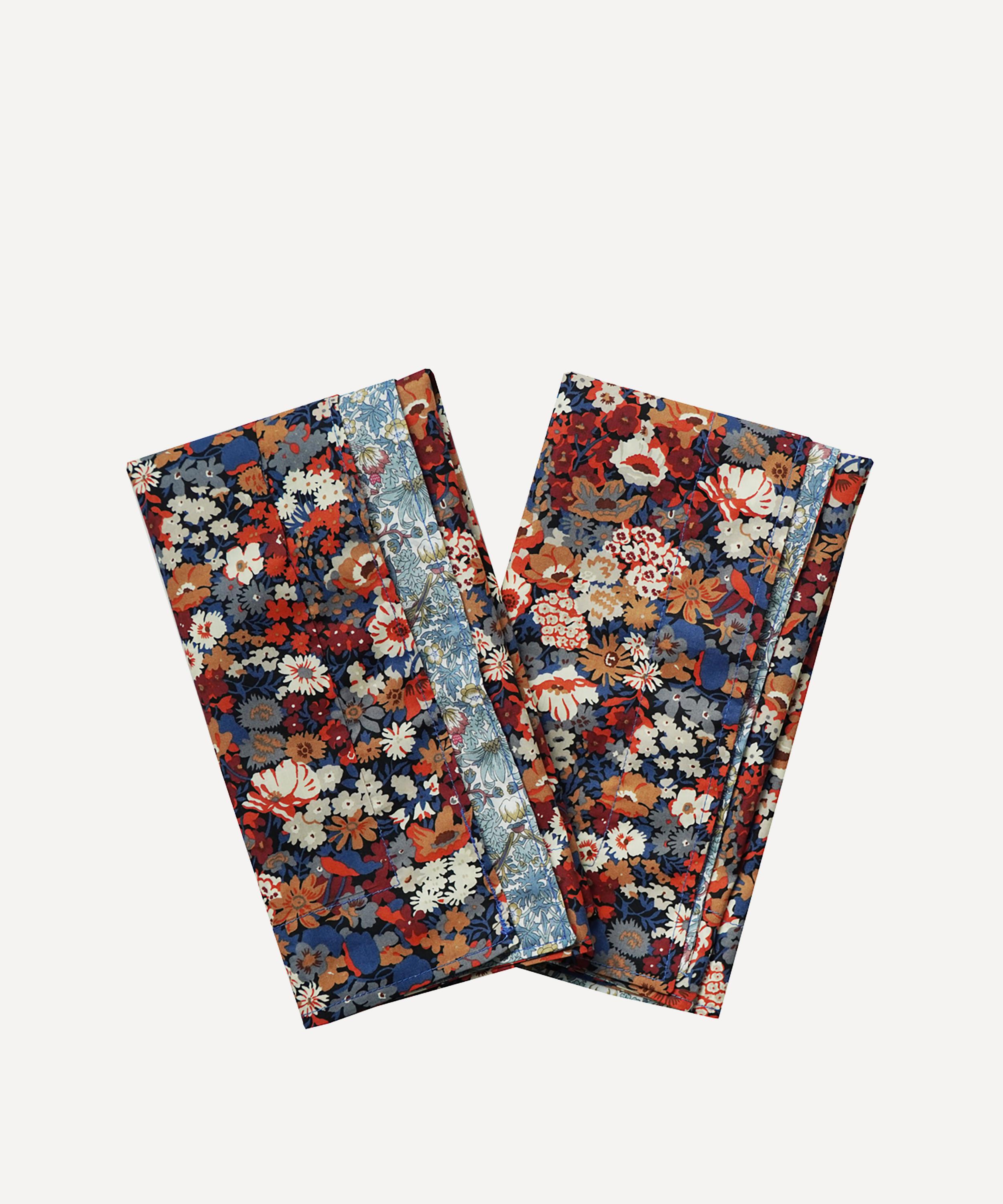 Coco & Wolf Thorpe And Strawberry Thief Spring Wavy Edge Napkins Set Of Two