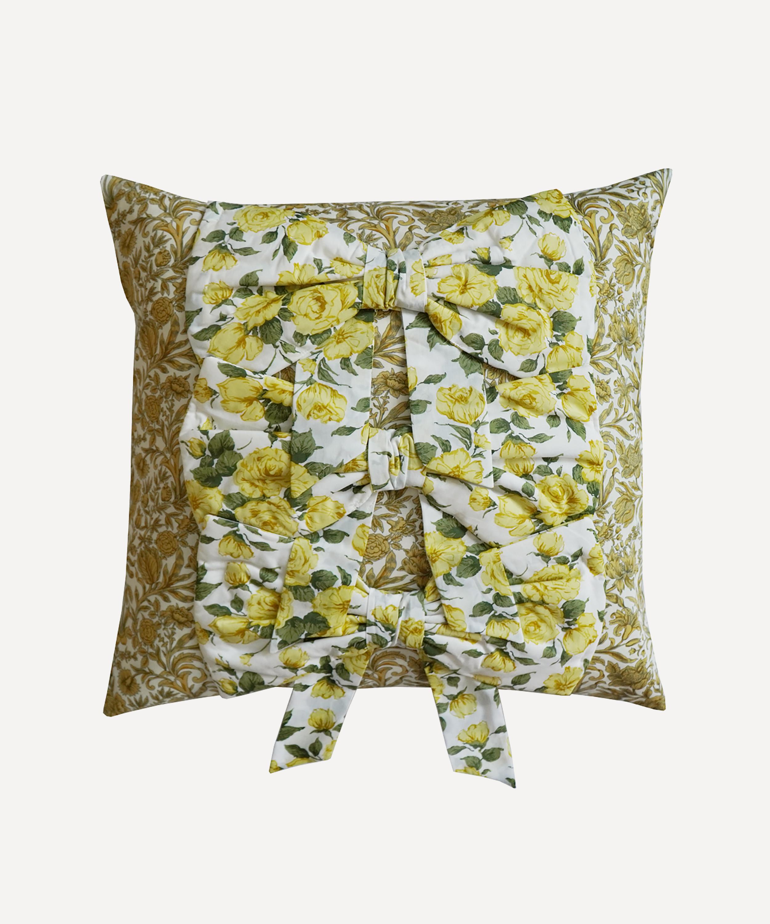 COCO & WOLF COCO & WOLF SAMBOURNE AND CARLINE ROSE BOW CUSHION 