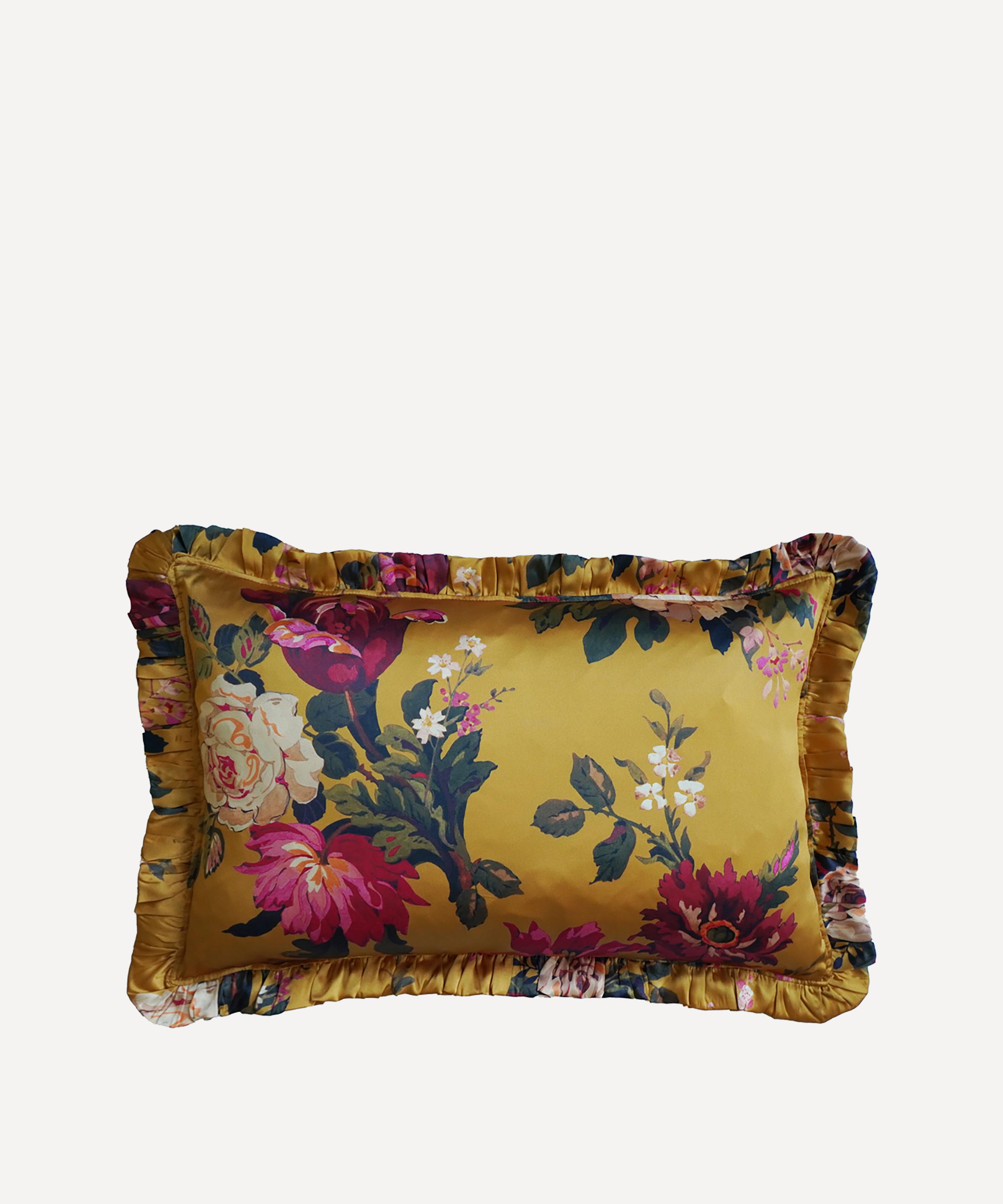 COCO & WOLF COCO & WOLF STATELY KRISTINA SILK OBLONG RUFFLE CUSHION 
