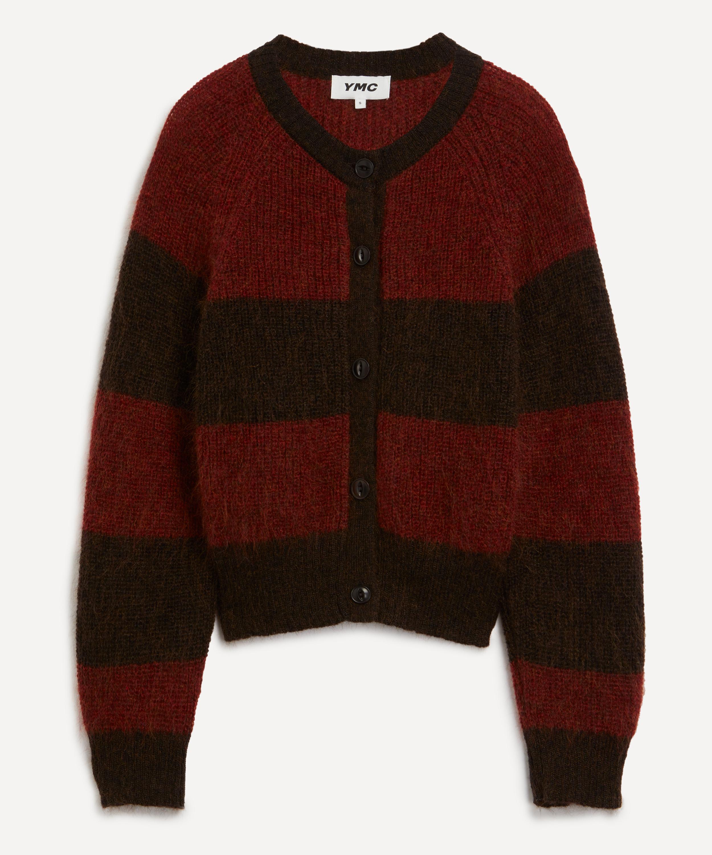 Ymc You Must Create Ymc Women's Foxtail Stripe Mohair-blend Cardigan