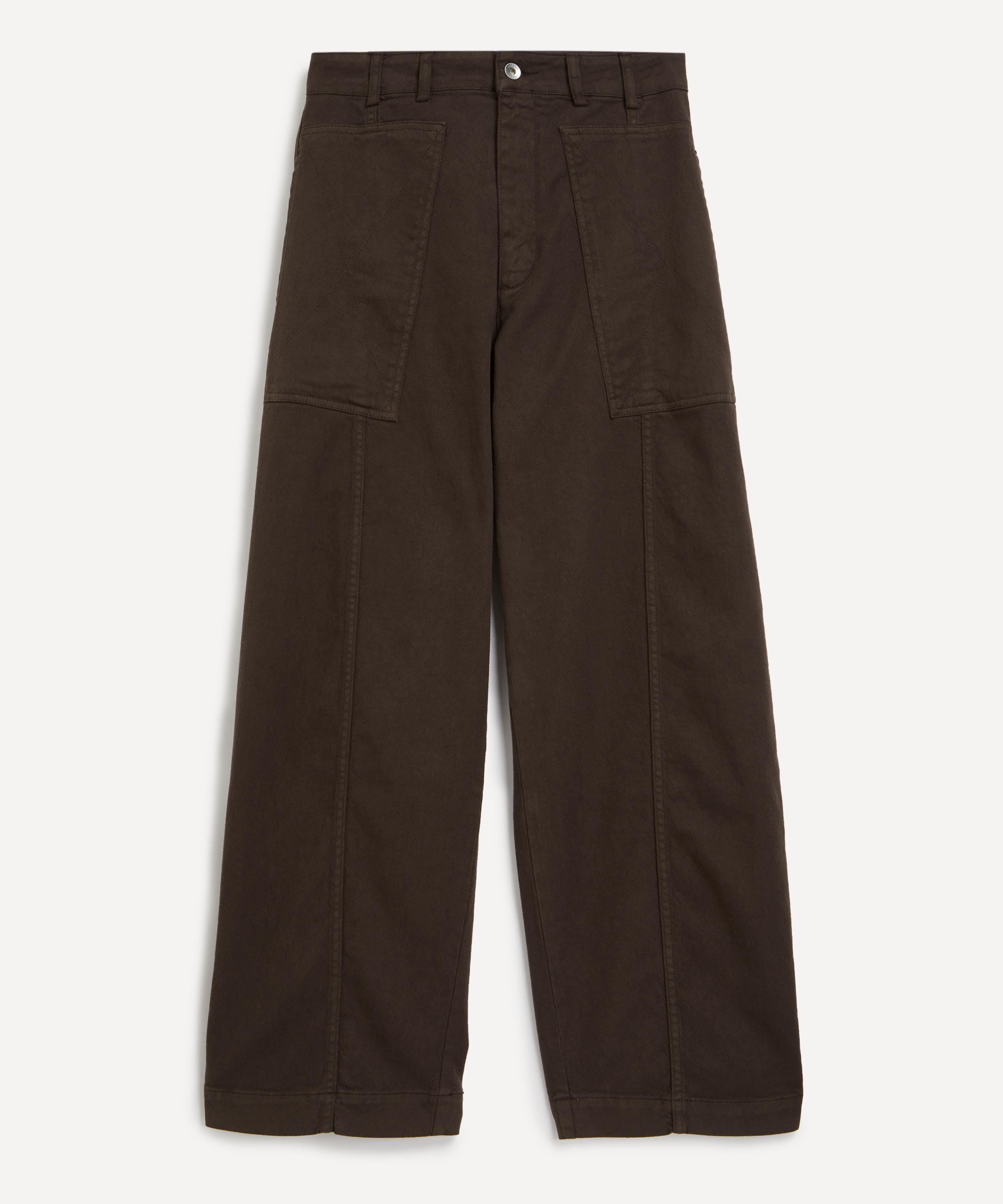 Ymc You Must Create Ymc Women's Peggy High-waisted Twill Trousers In Brown
