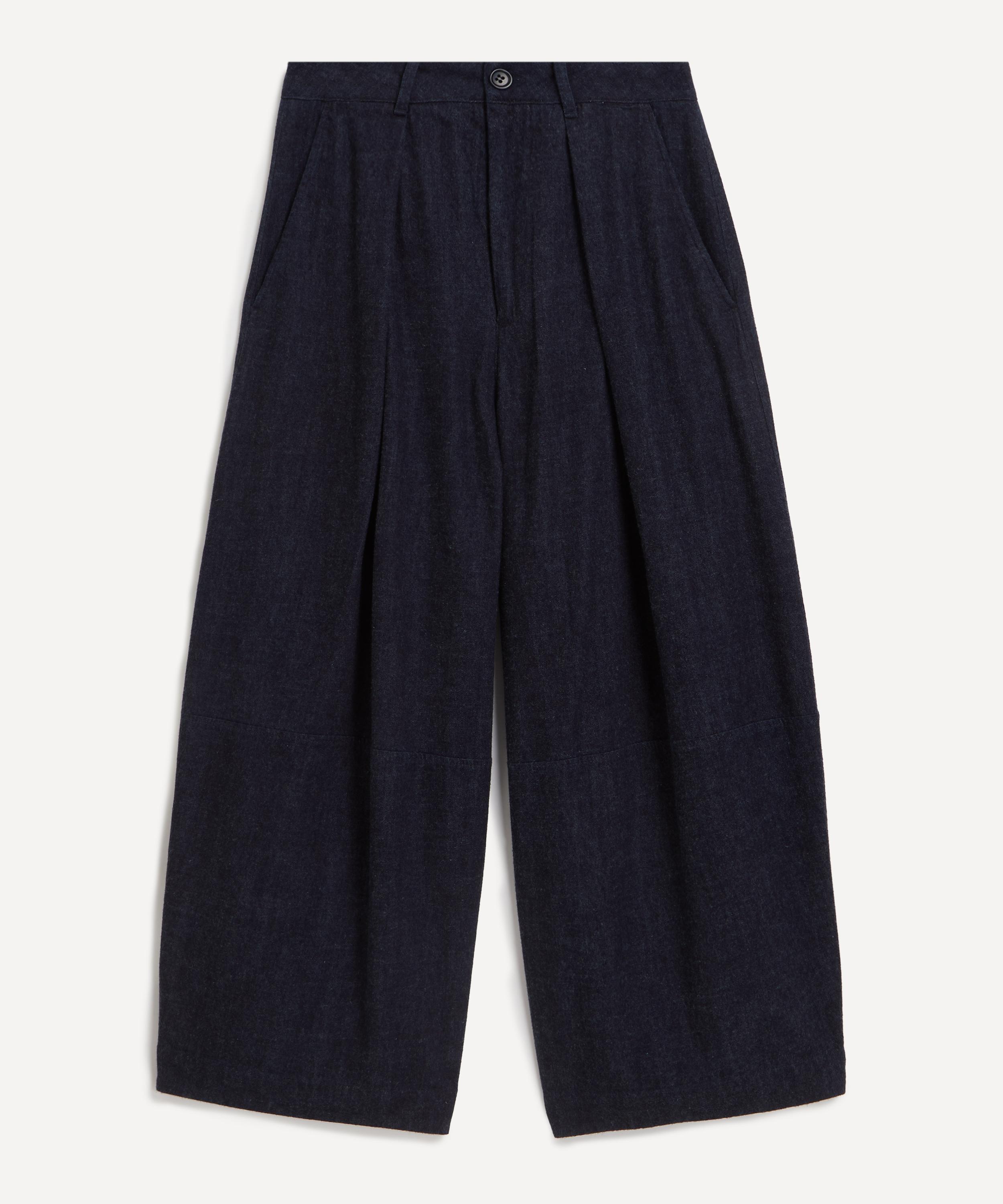 Ymc You Must Create Ymc Women's Deadbeat Indigo Cropped Wide Leg Trousers