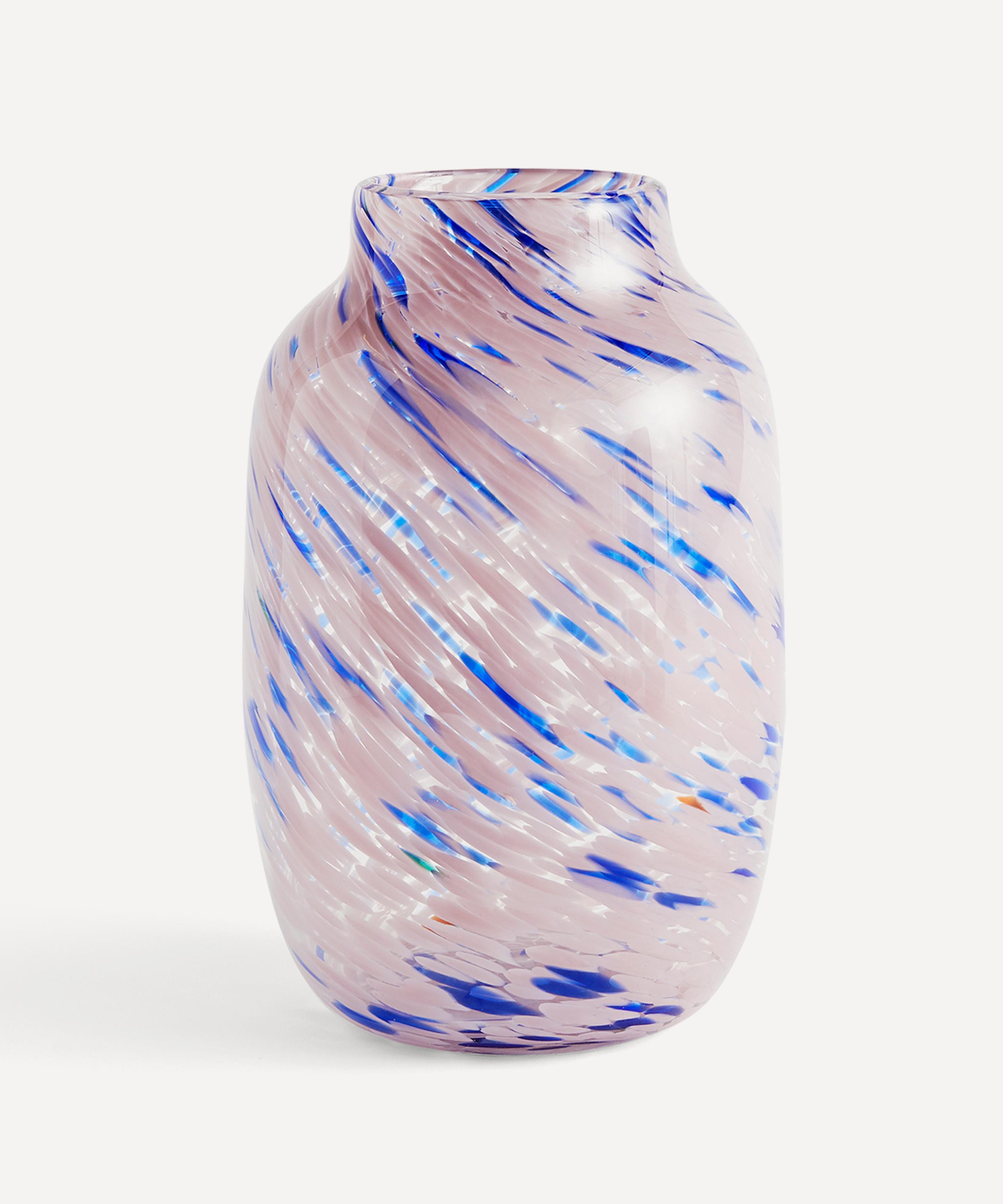 Hay Light Pink And Blue Splash Large Round Vase