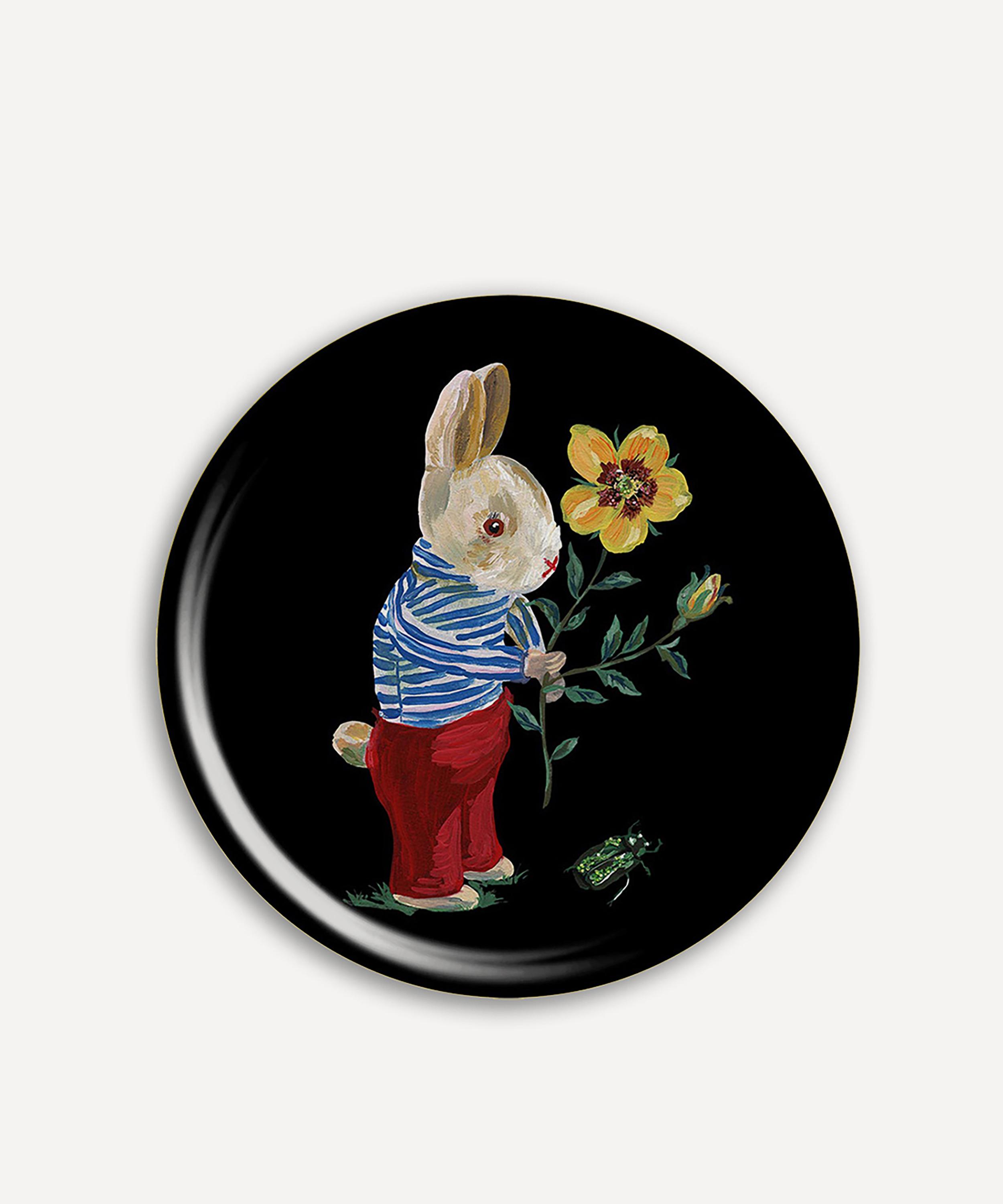 Avenida Home Bunny Small Round Birch Tray In Multi