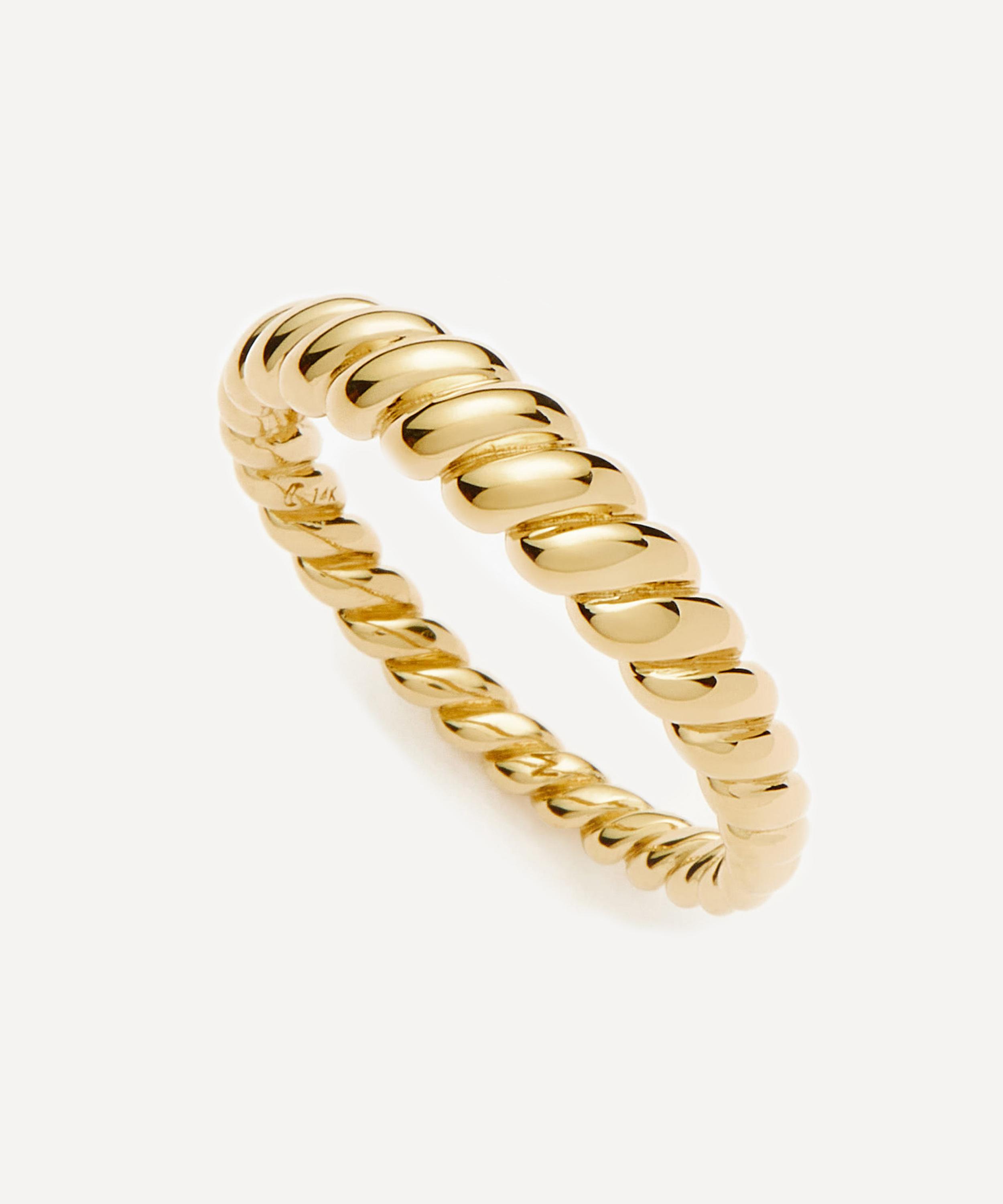 Missoma 14ct Gold Fine Twisted Classic Ring
