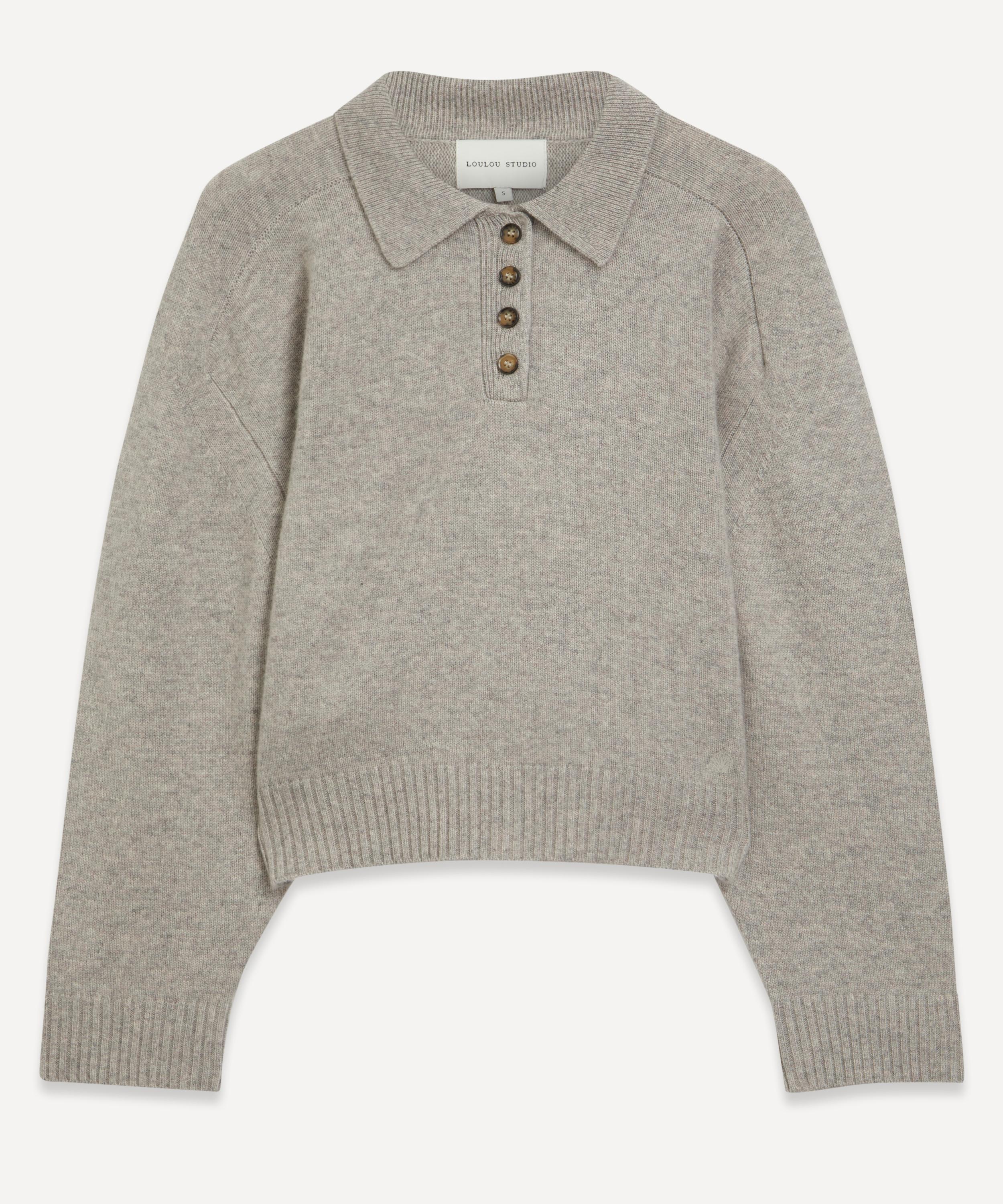 LOULOU STUDIO LOULOU STUDIO WOMEN'S HOMERE CASHMERE POLO JUMPER 