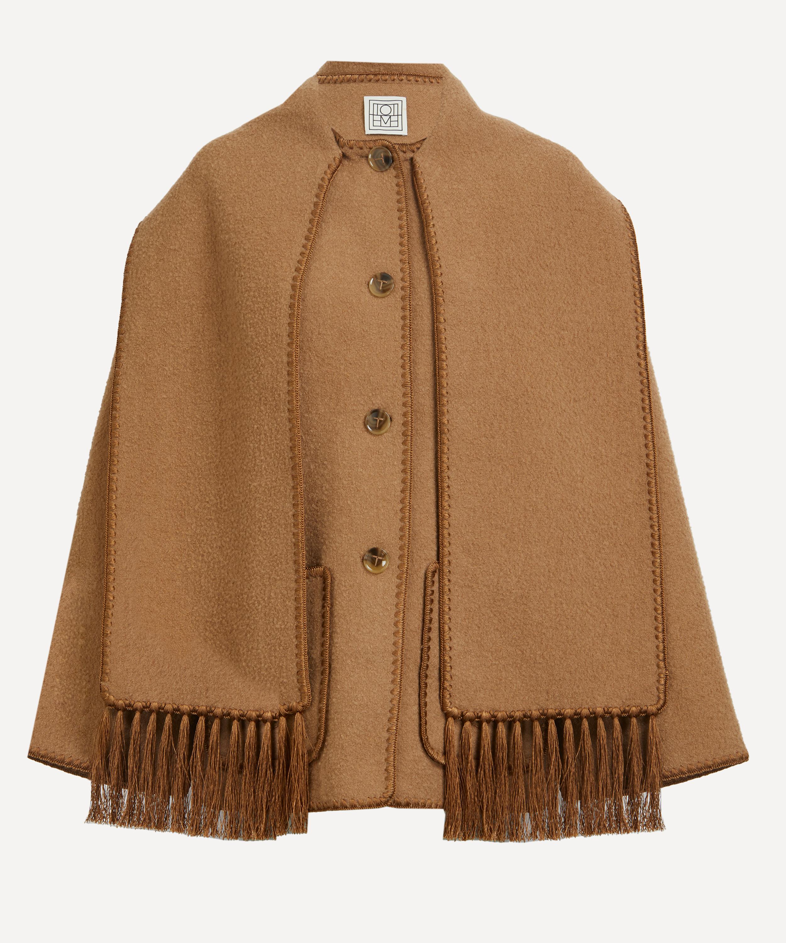 Totême Toteme Chain Stitch Wool Blend Scarf Jacket