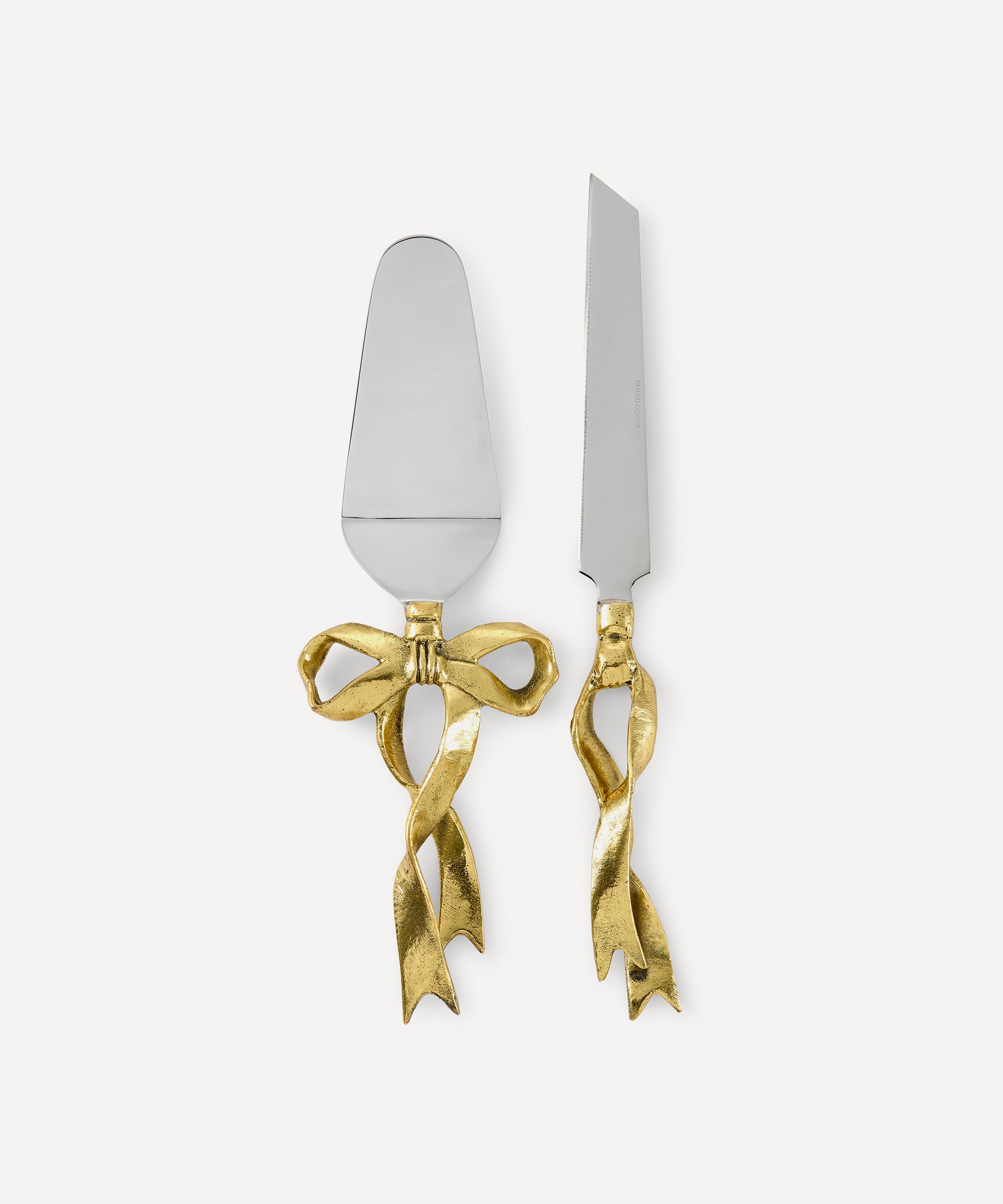 Doing Goods Riley Ribbon Cake Knife Set Of Two