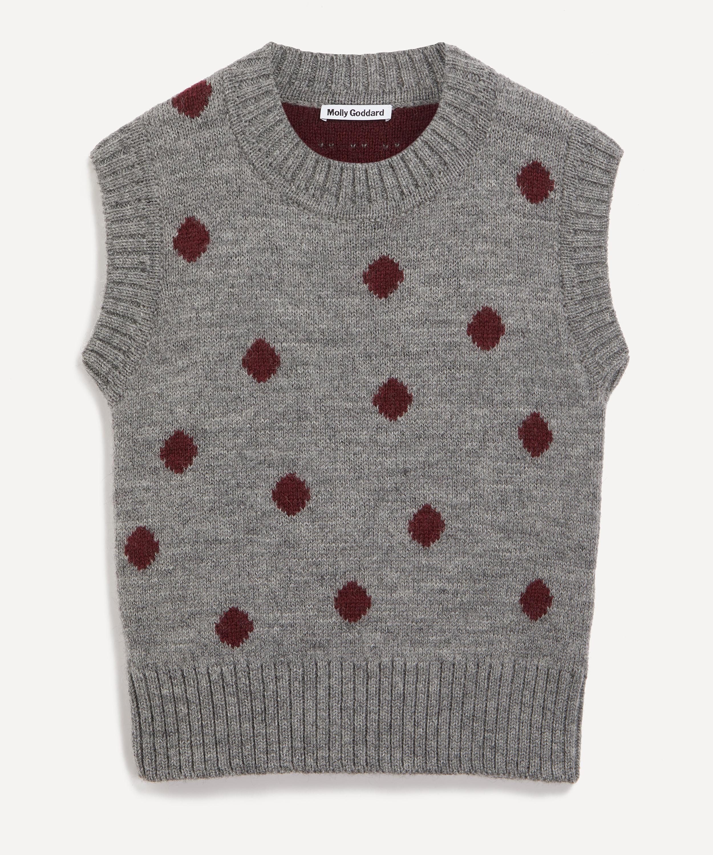 Shop Molly Goddard Women's Ruby Lambswool Polka-dot Vest
