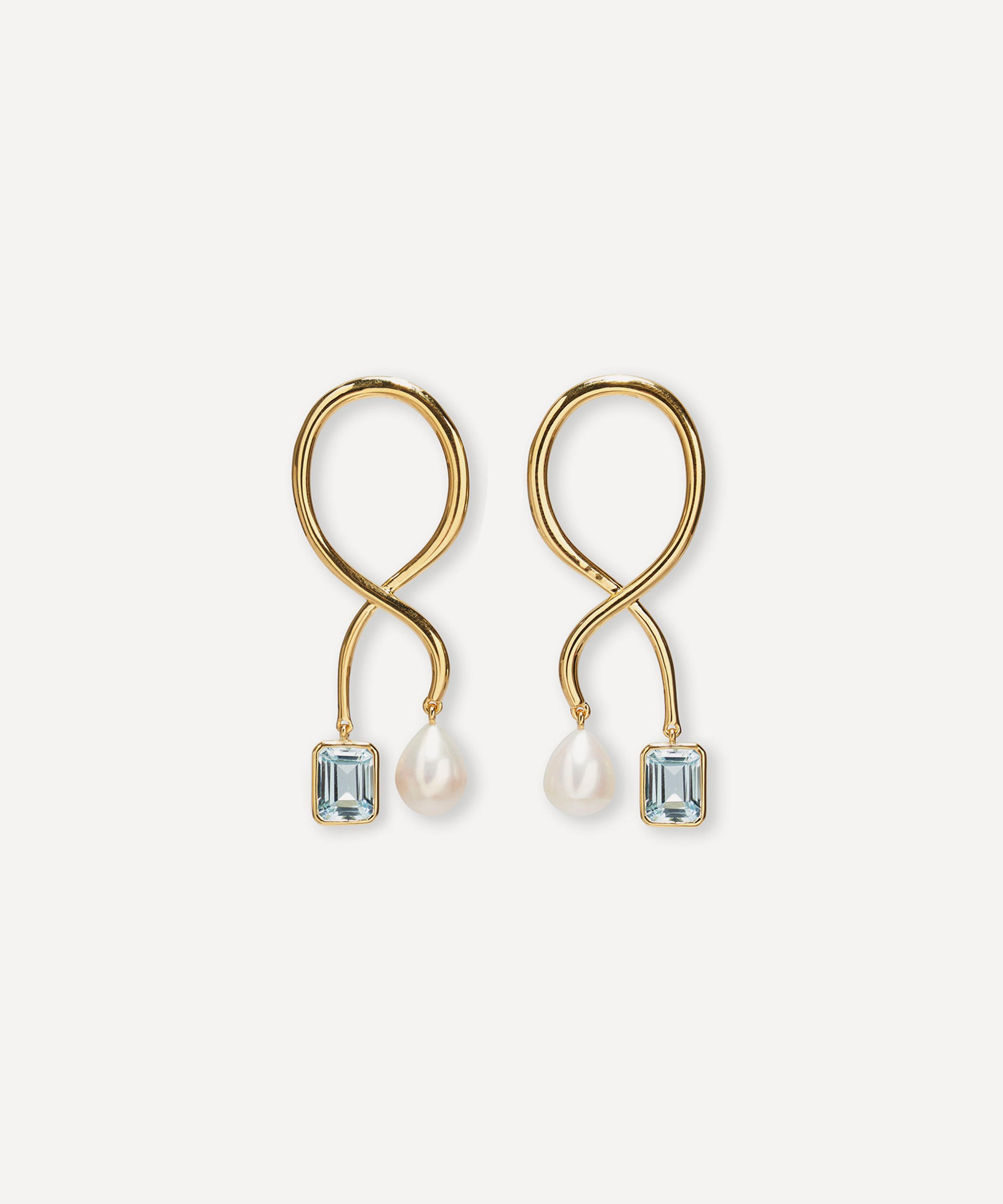 LIZZIE FORTUNATO LIZZIE FORTUNATO GOLD-PLATED ETIENNE DROP EARRINGS 