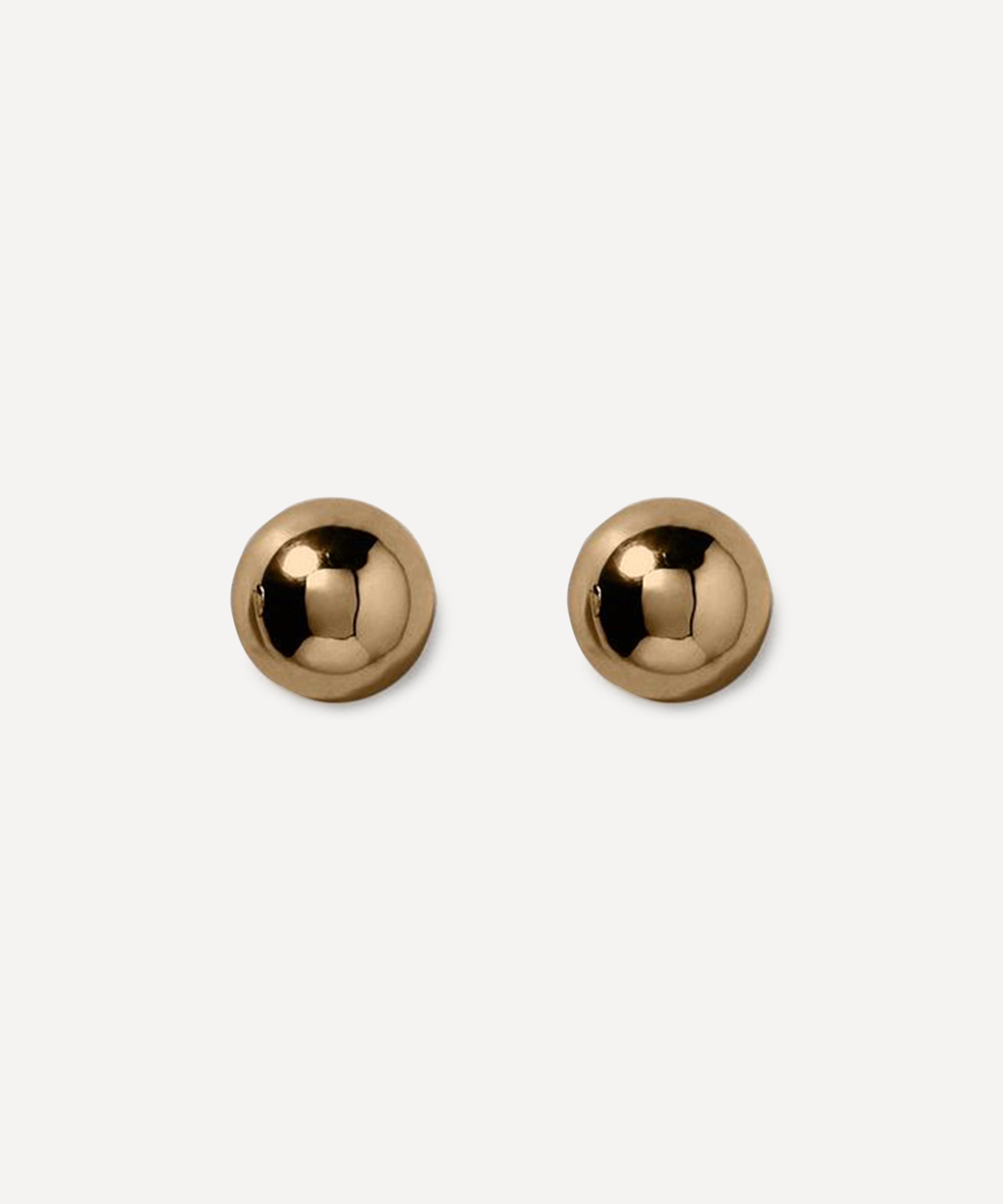 Annika Inez Gold-plated Sterling Silver Small Hemisphere Earrings