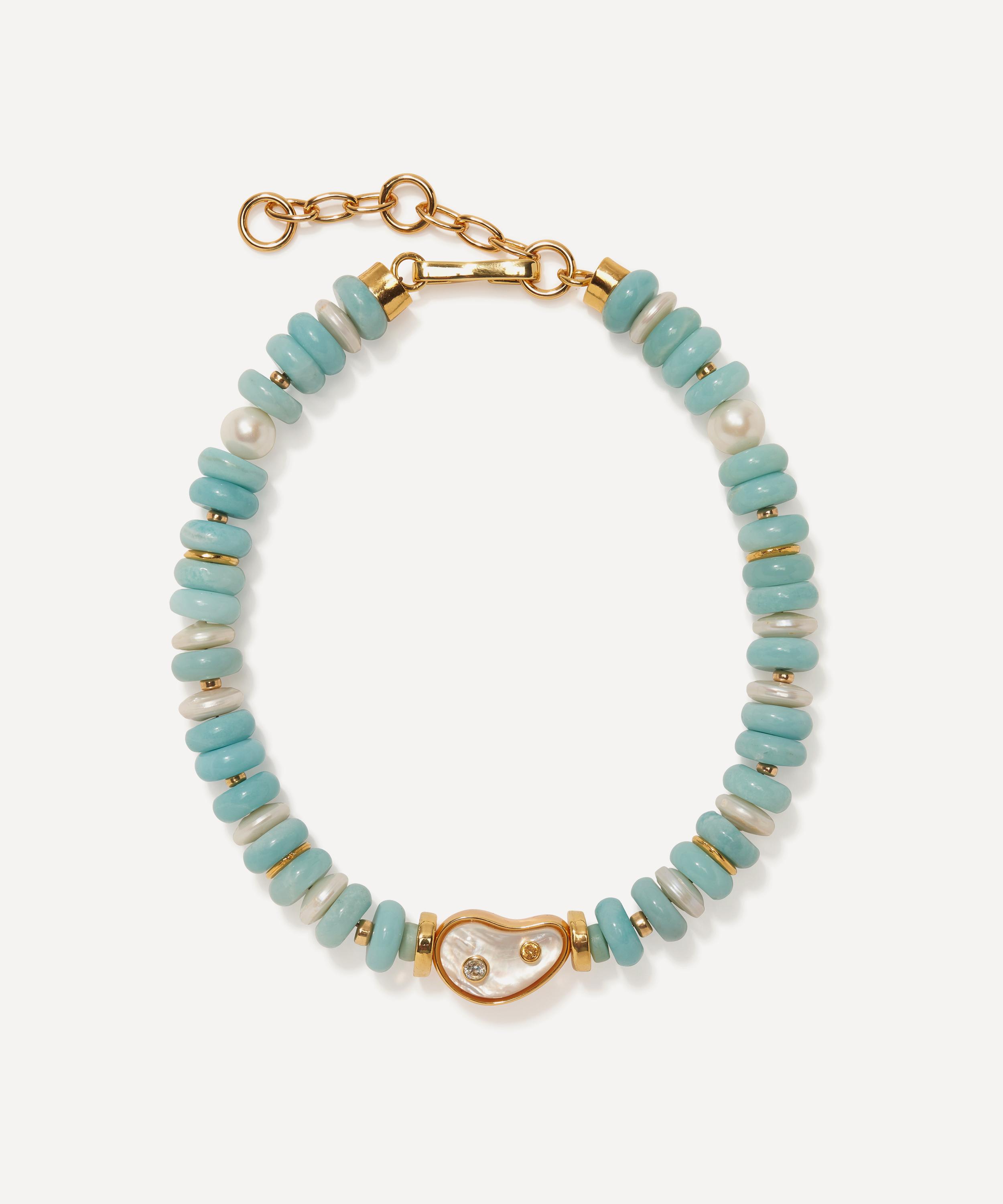 Shop Lizzie Fortunato Gold-plated Goddess Collar Bead Necklace