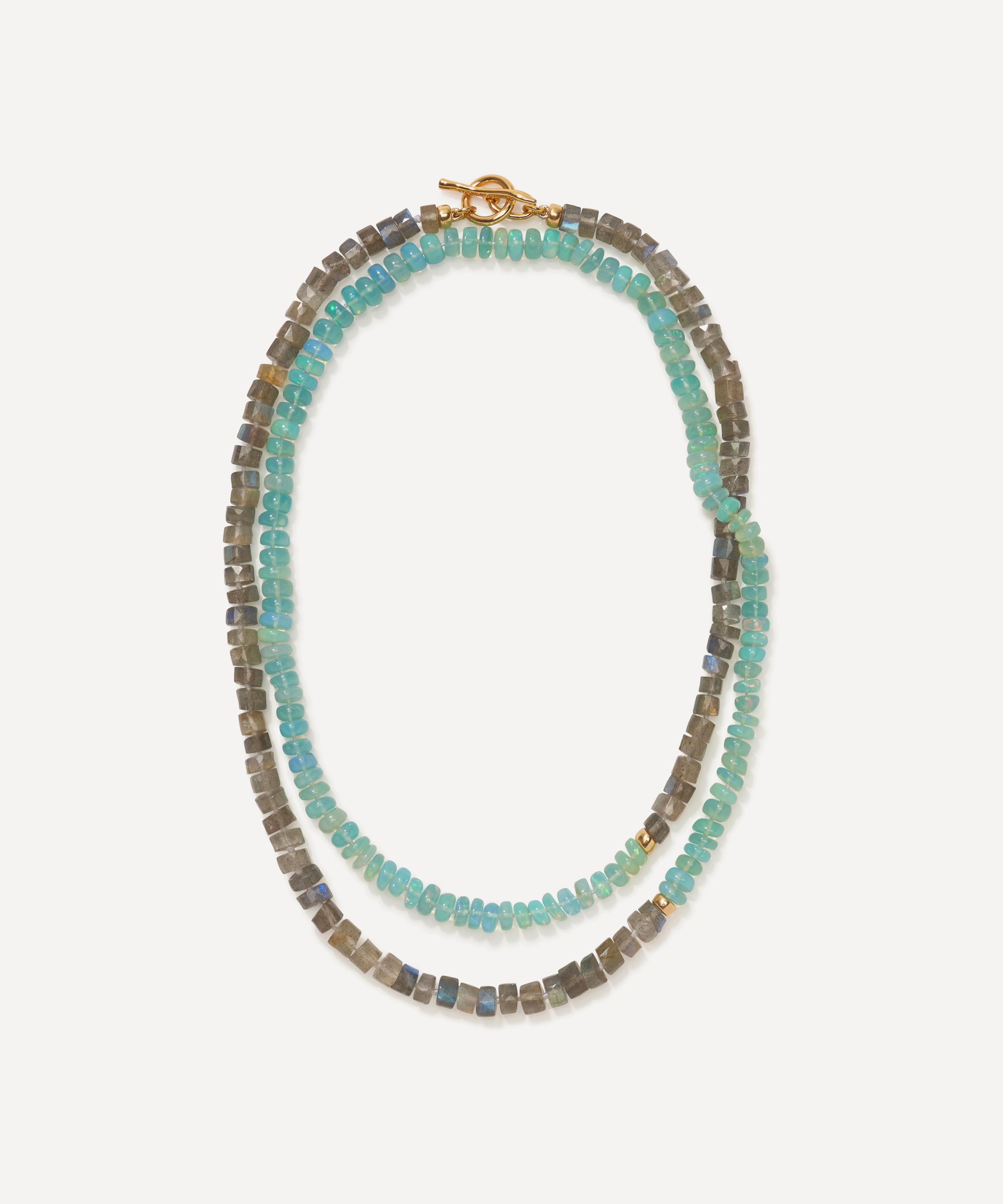 Shop Lizzie Fortunato Gold-plated Sea Grass Bead Necklace