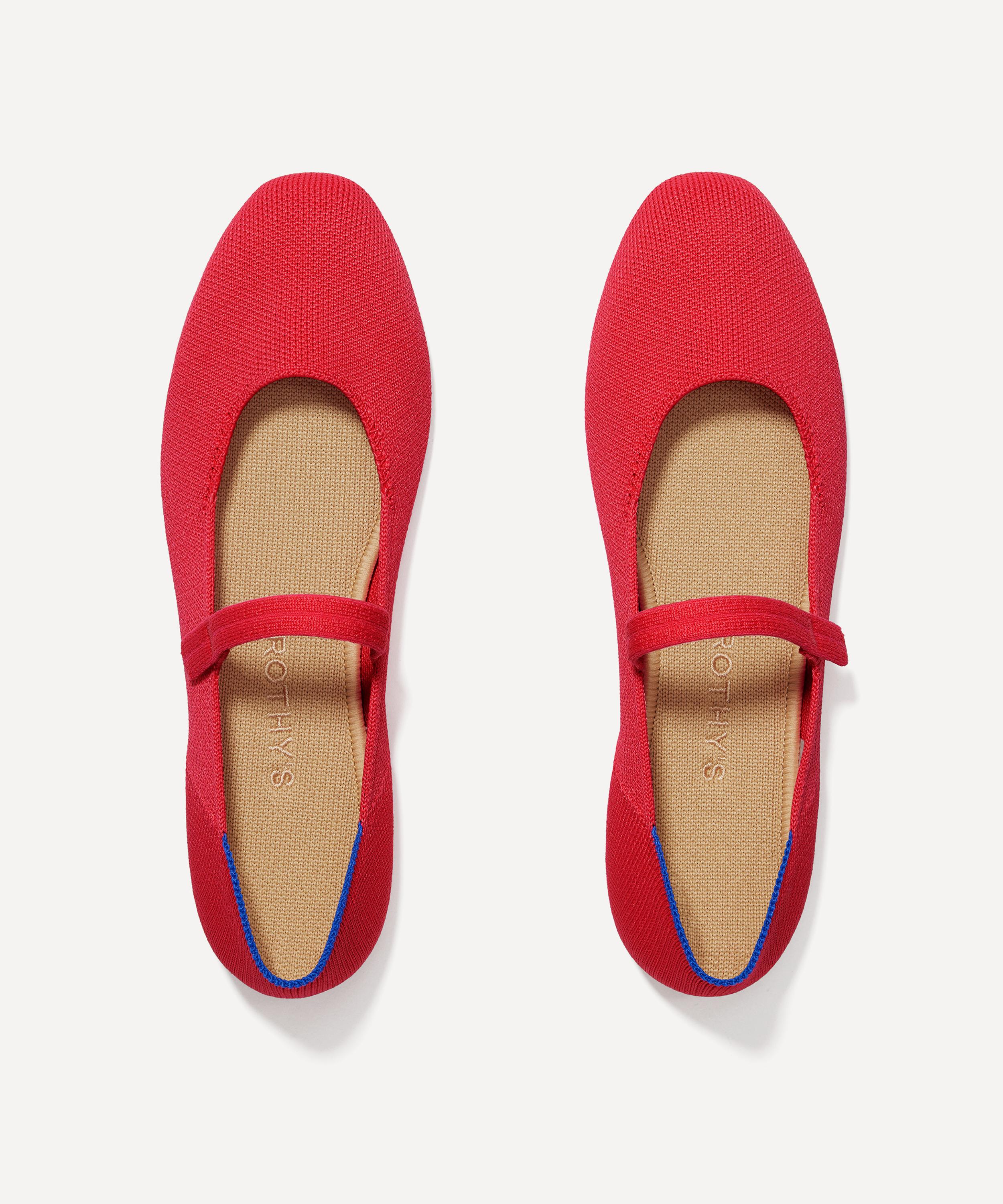 Rothy's Women's The Square Mary Janes Red 4.5