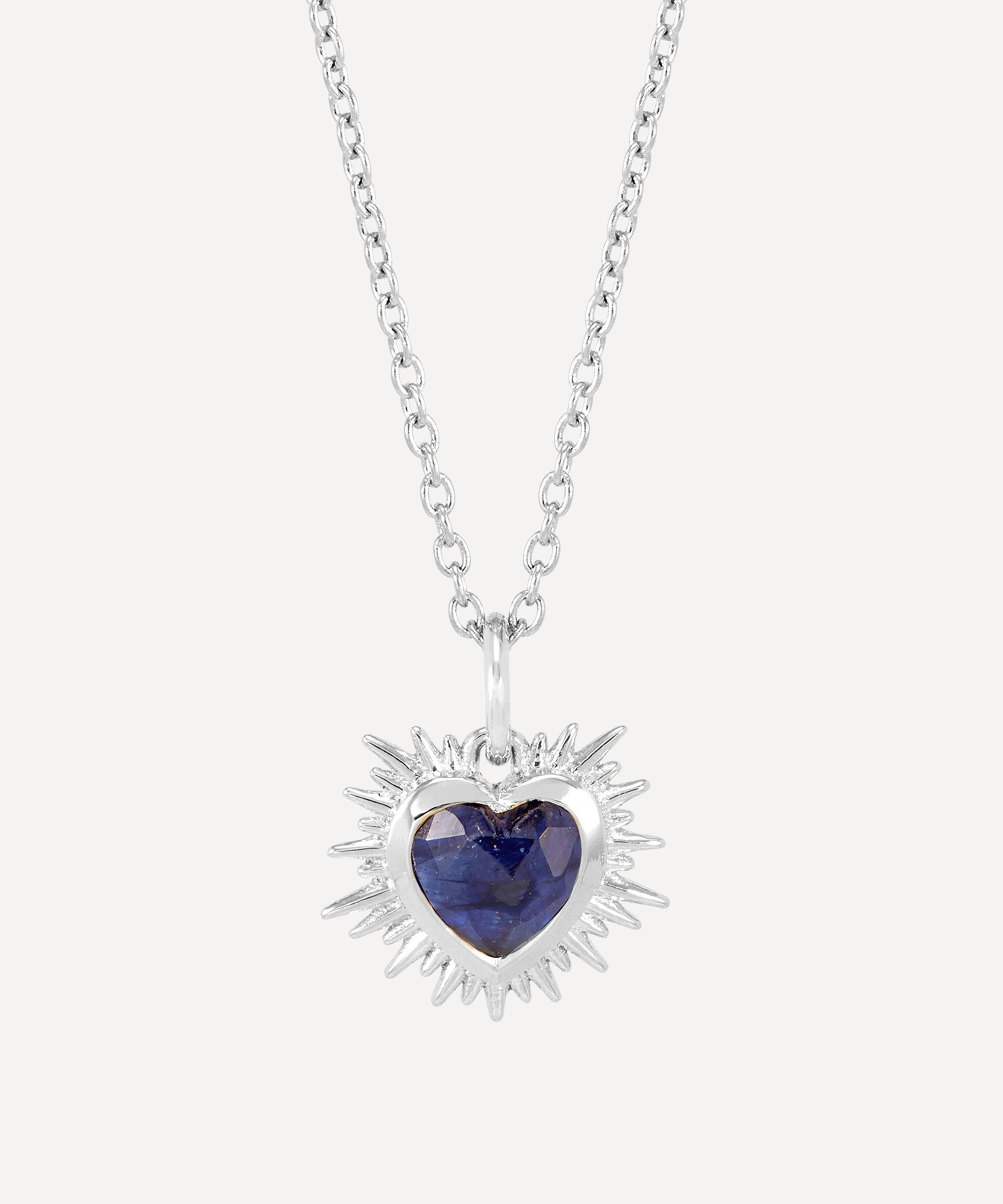 Rachel Jackson Sterling Silver Electric Love September Birthstone Necklace