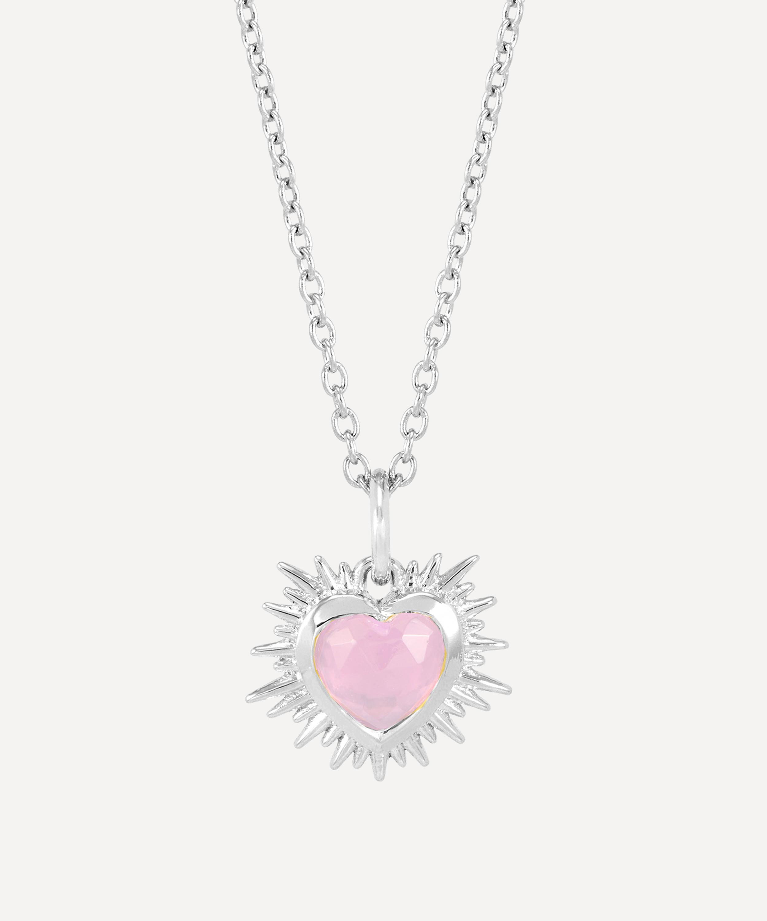 Rachel Jackson Sterling Silver Electric Love October Birthstone Necklace