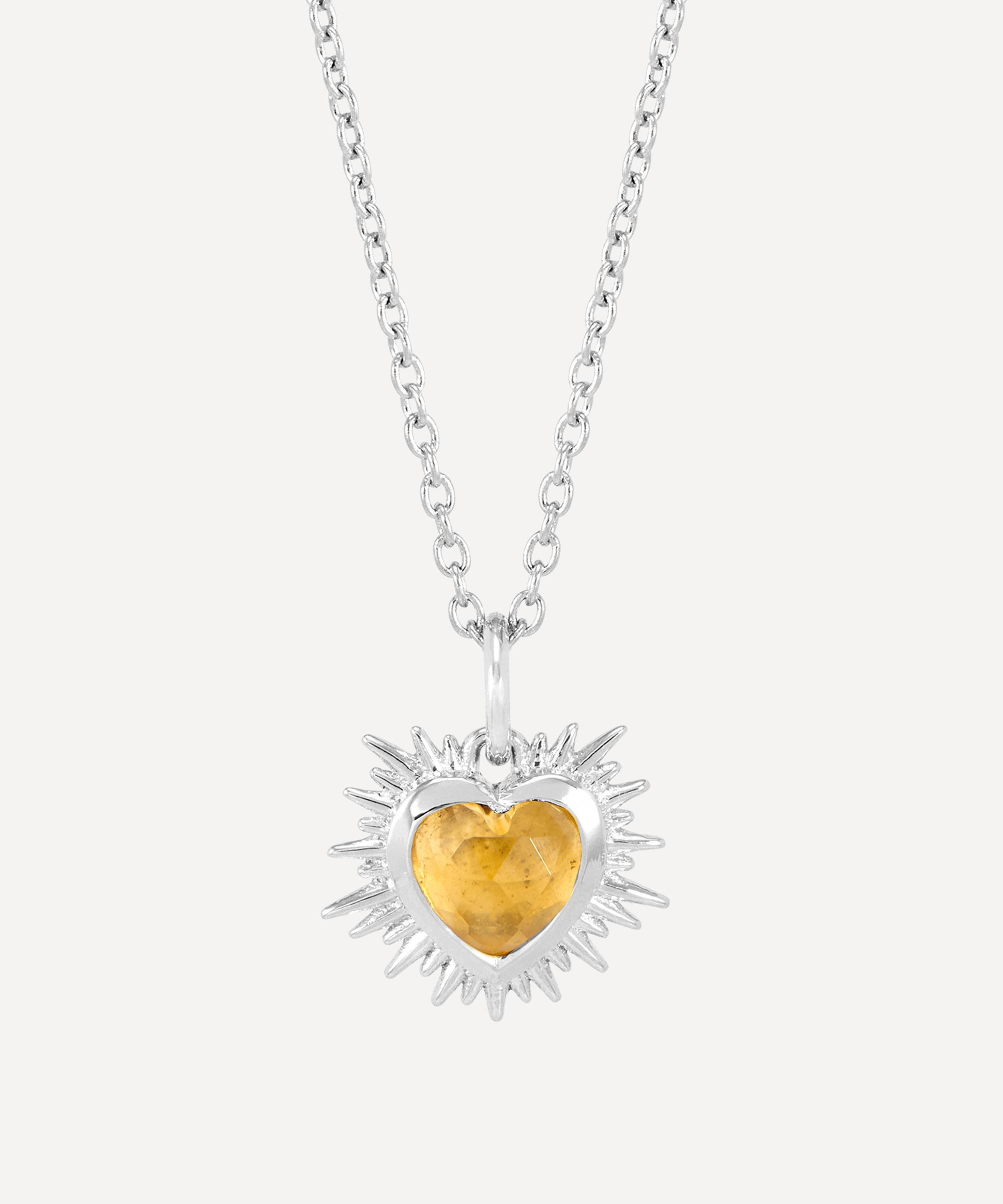 Rachel Jackson Sterling Silver Electric Love November Birthstone Necklace