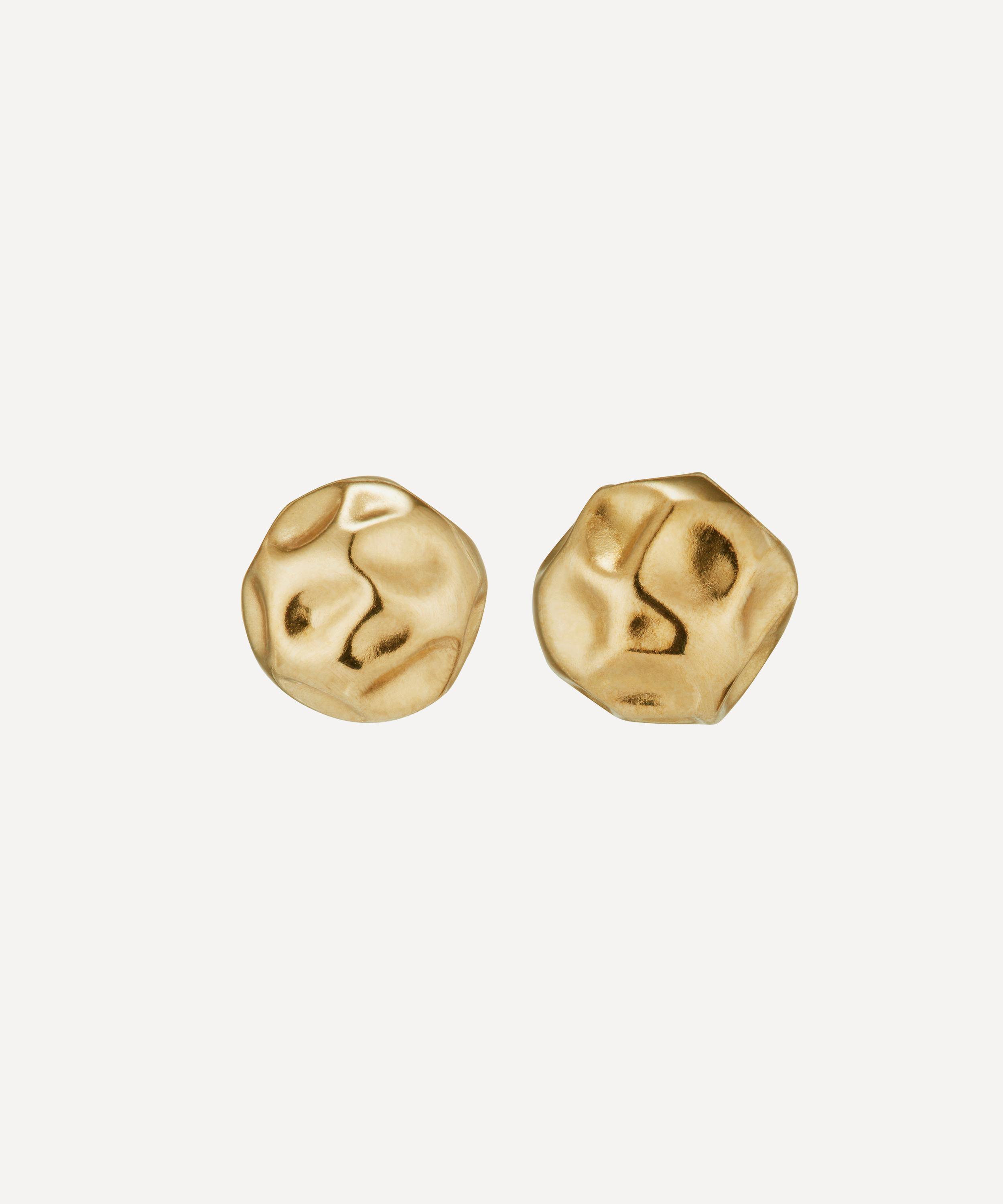 ELLIS MHAIRI CAMERON ELLIS MHAIRI CAMERON 14CT GOLD 3MM CRUSH STUD EARRINGS