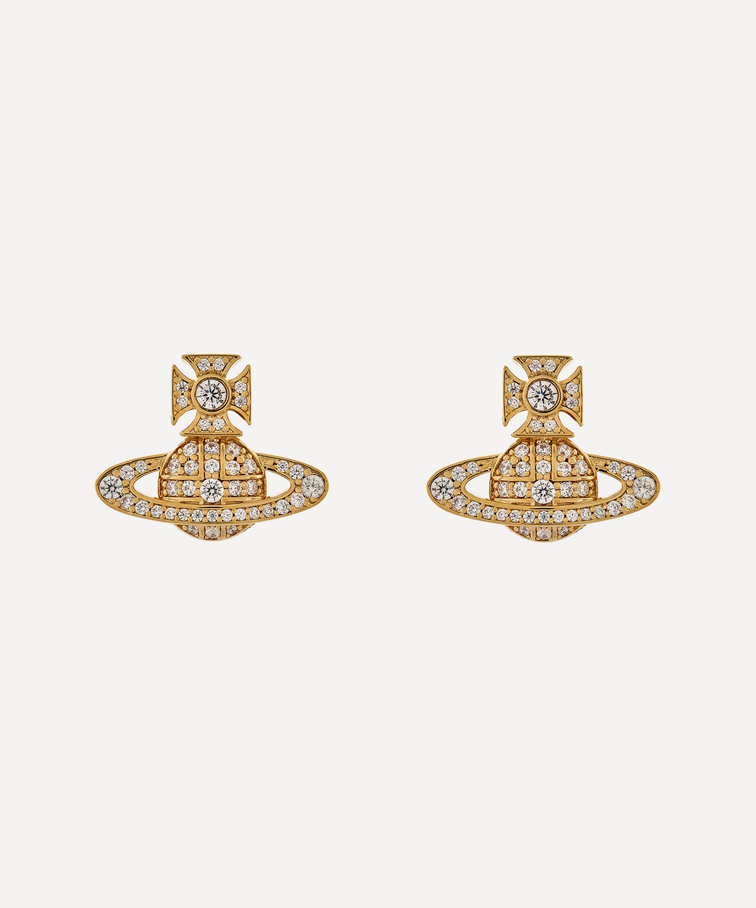 Vivienne Westwood Gold-tone Carmela Bas Relief Stud Earrings