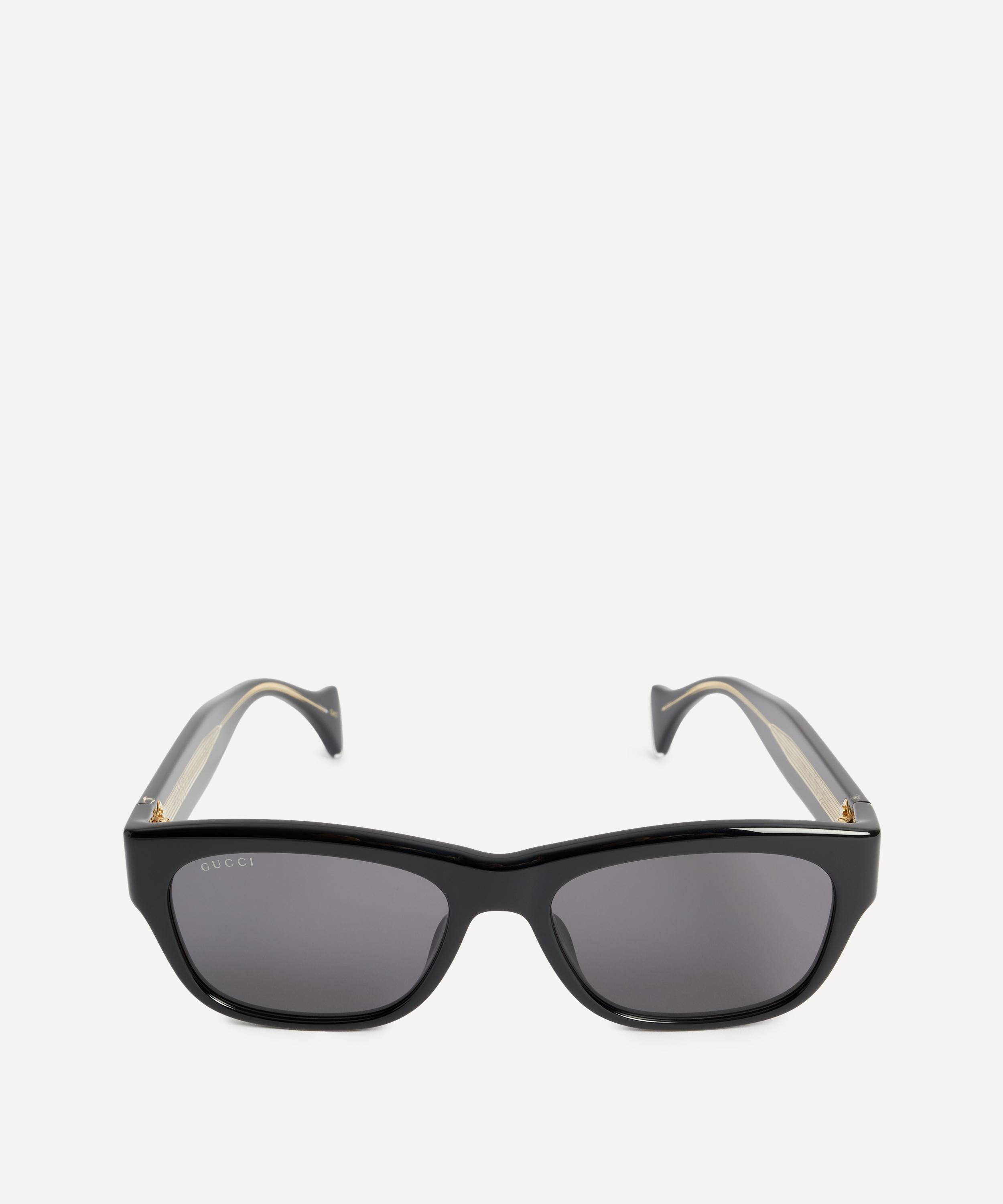 Gucci Mens Square Sunglasses In Black Black Grey