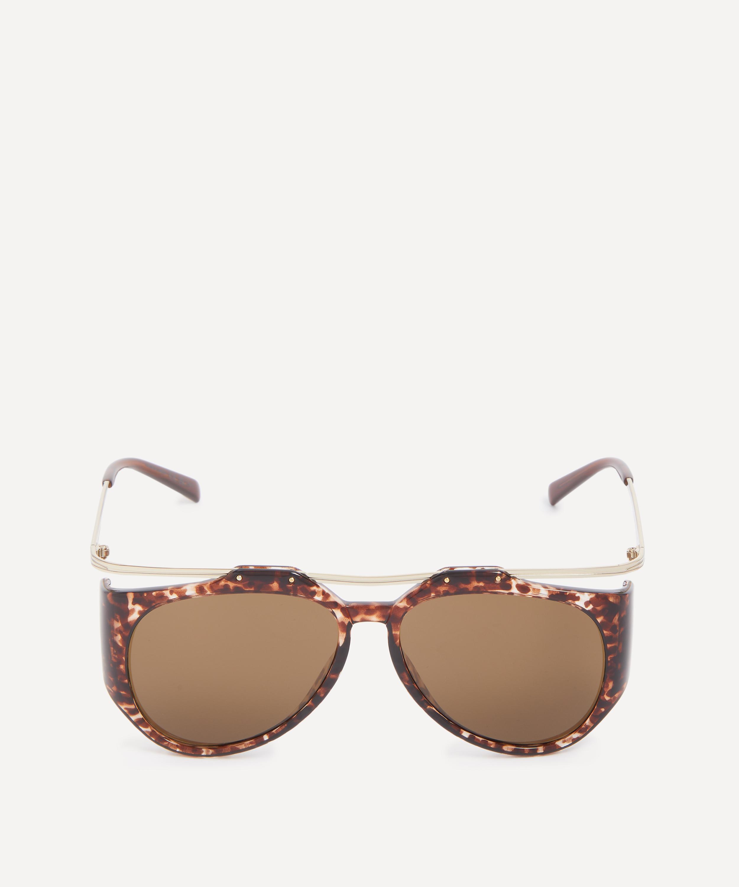 Saint Laurent Women's Amelia Floating Injection Havana Frame Sunglasses