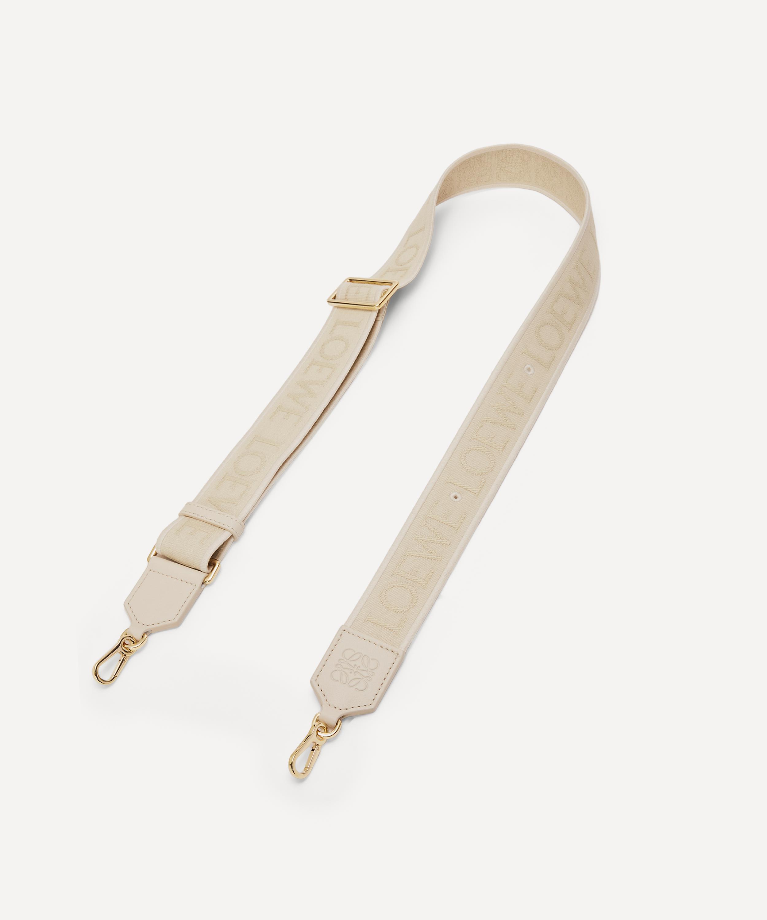 Shop Loewe Women's Angora Anagram Jacquard Pin Strap