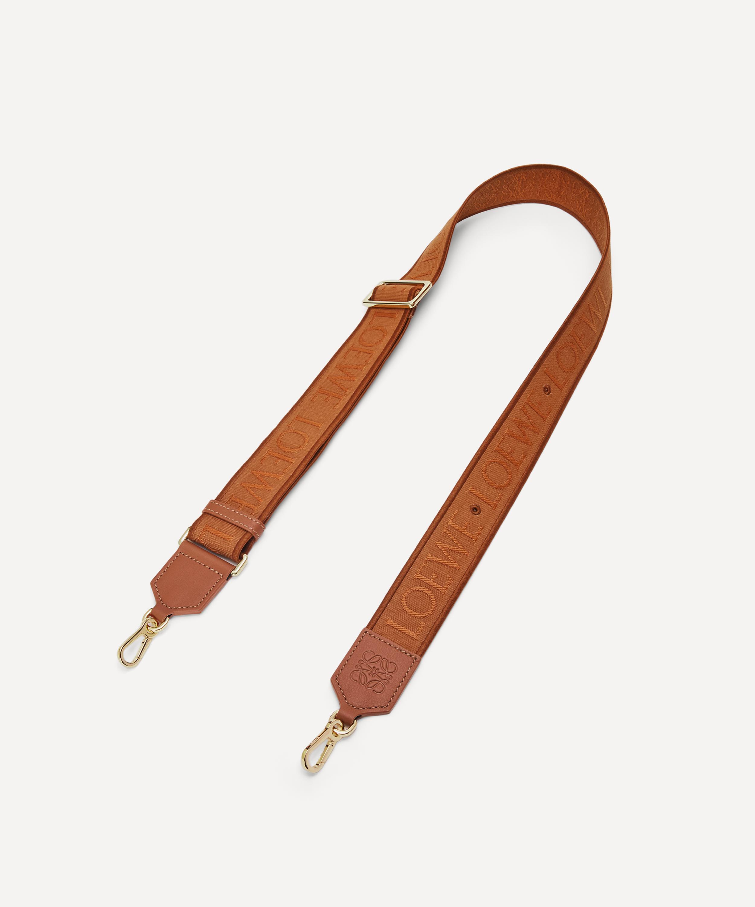 Shop Loewe Women's Tan Anagram Jacquard Pin Strap
