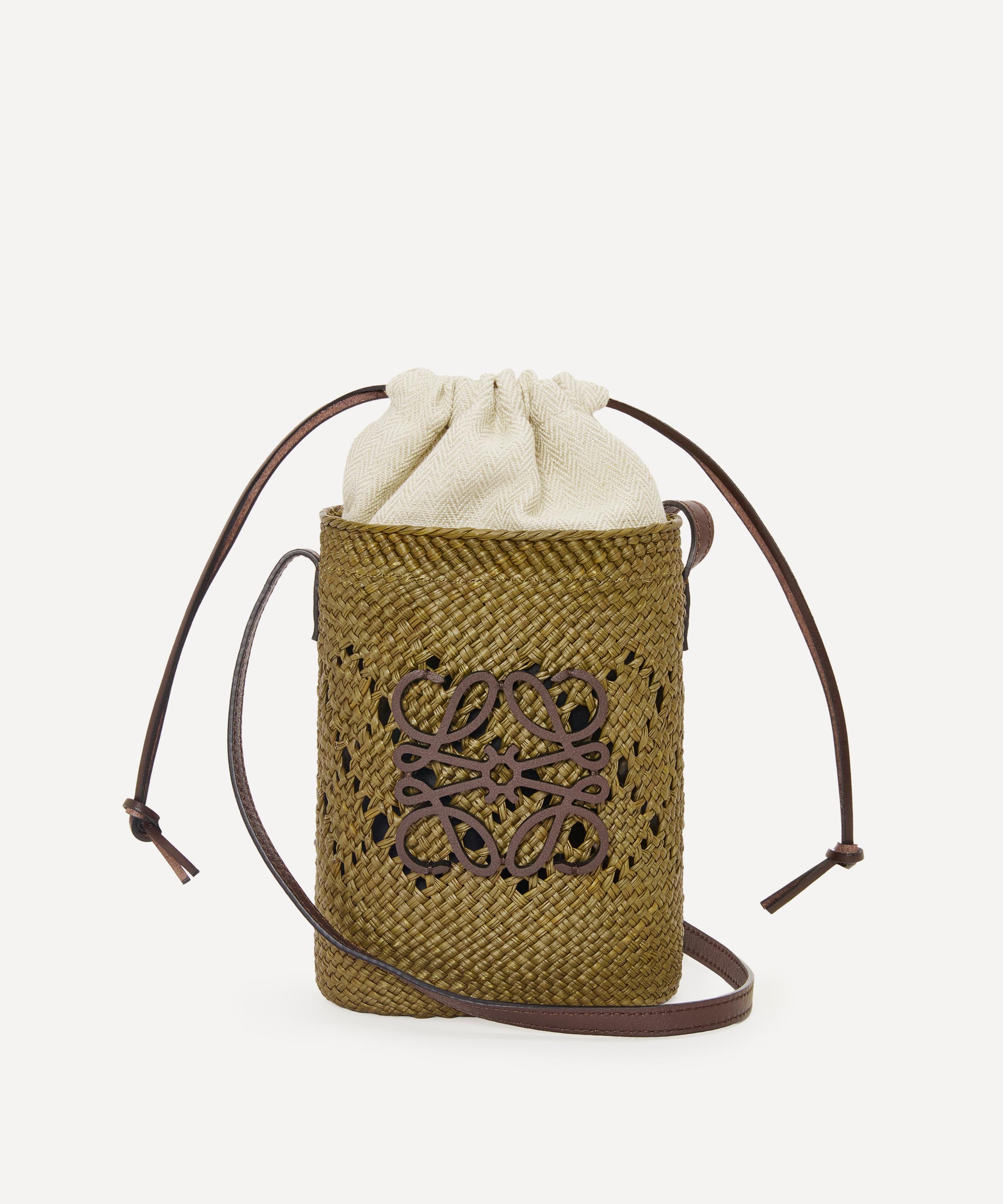 Loewe Small Cubi Anagram Jacquard Canvas And Leather Shoulder Bag