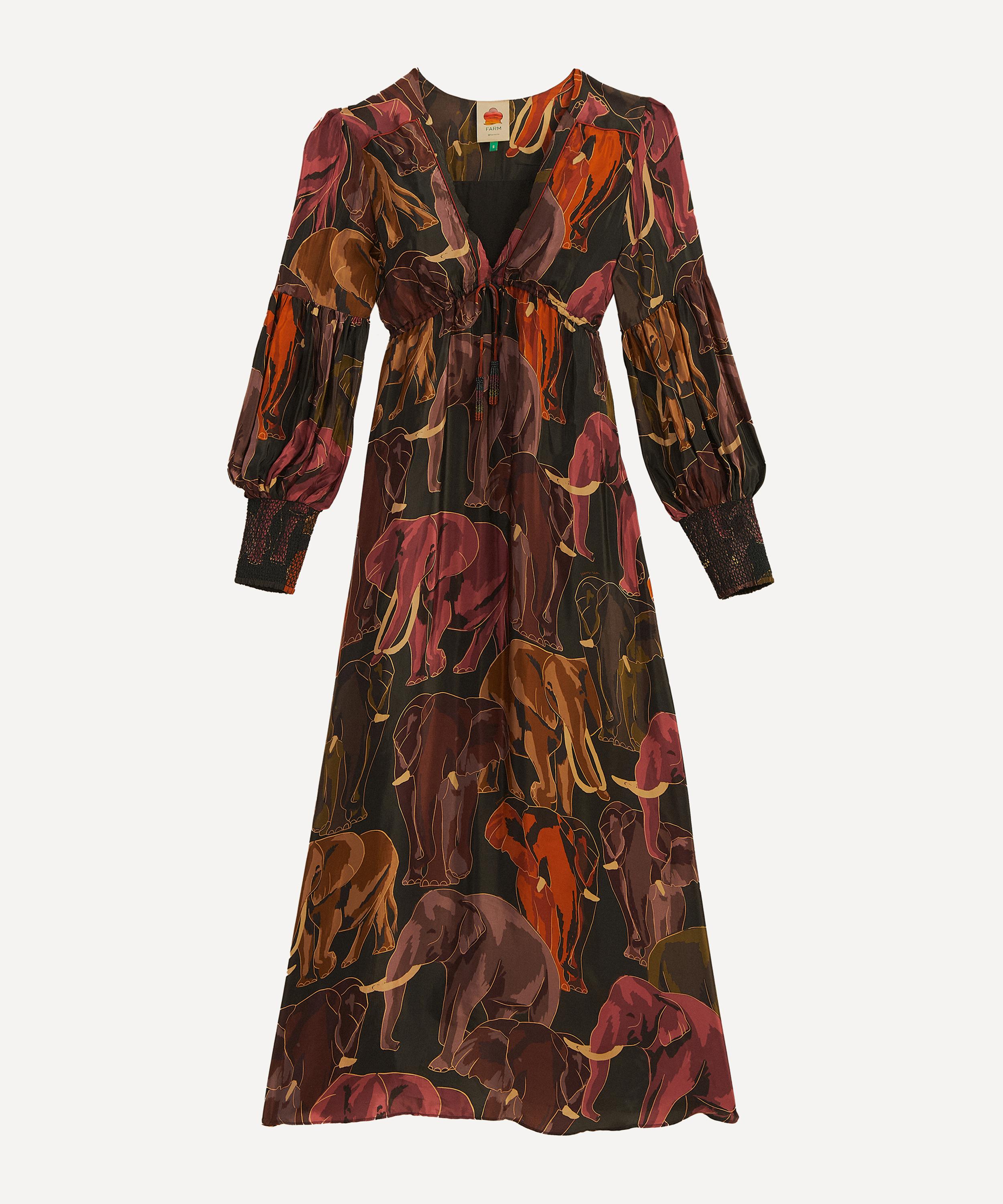 Farm Rio Women's Elephants Maxi Dress