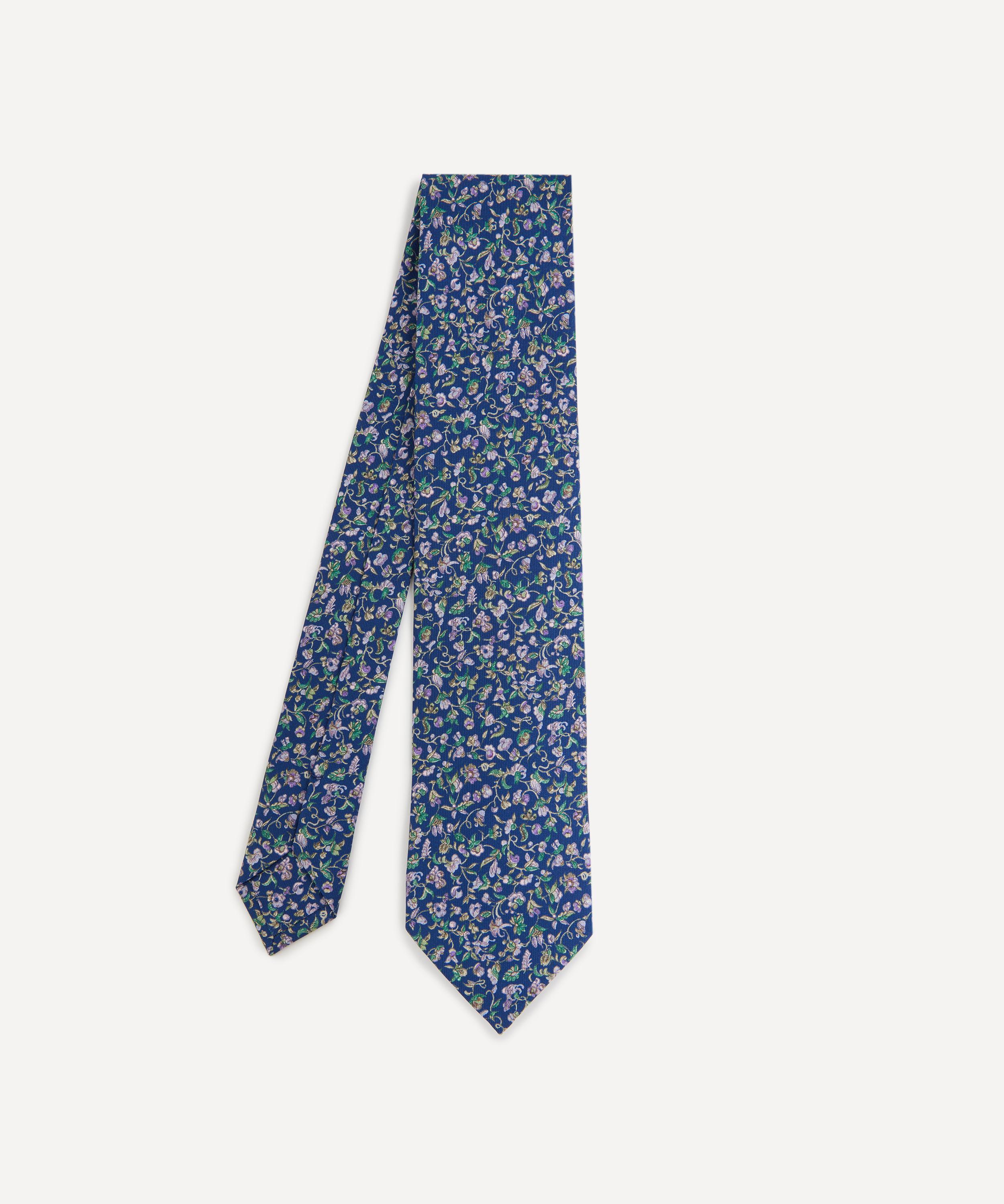 Liberty Mens Eleanor's Orchard Silk Tie Lilac