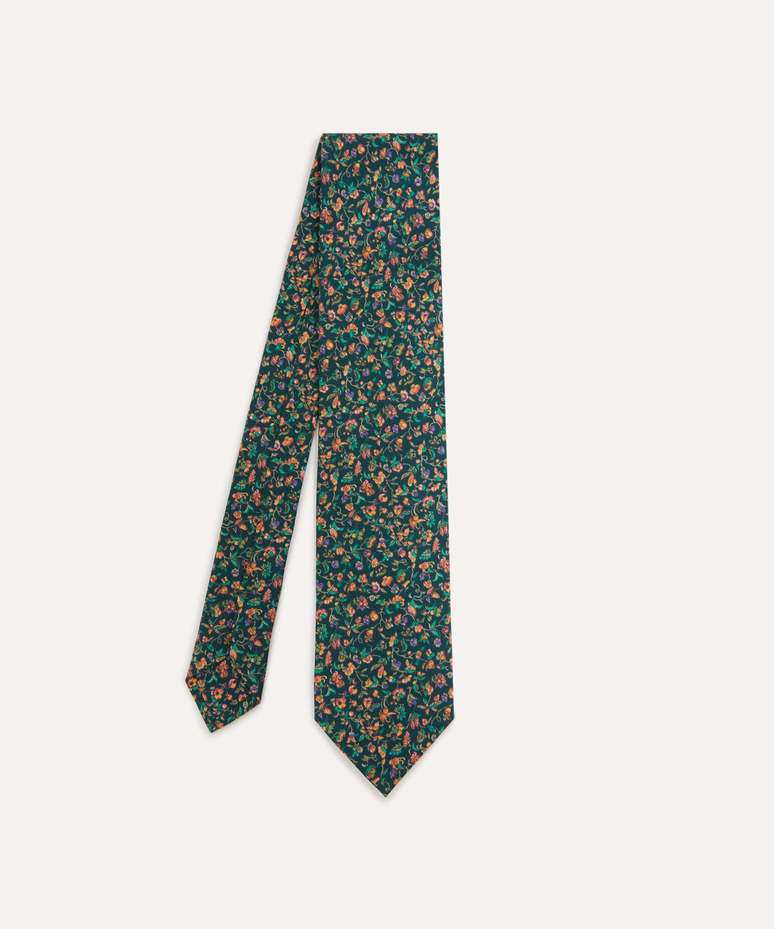 Liberty Mens Eleanor's Orchard Silk Tie Green