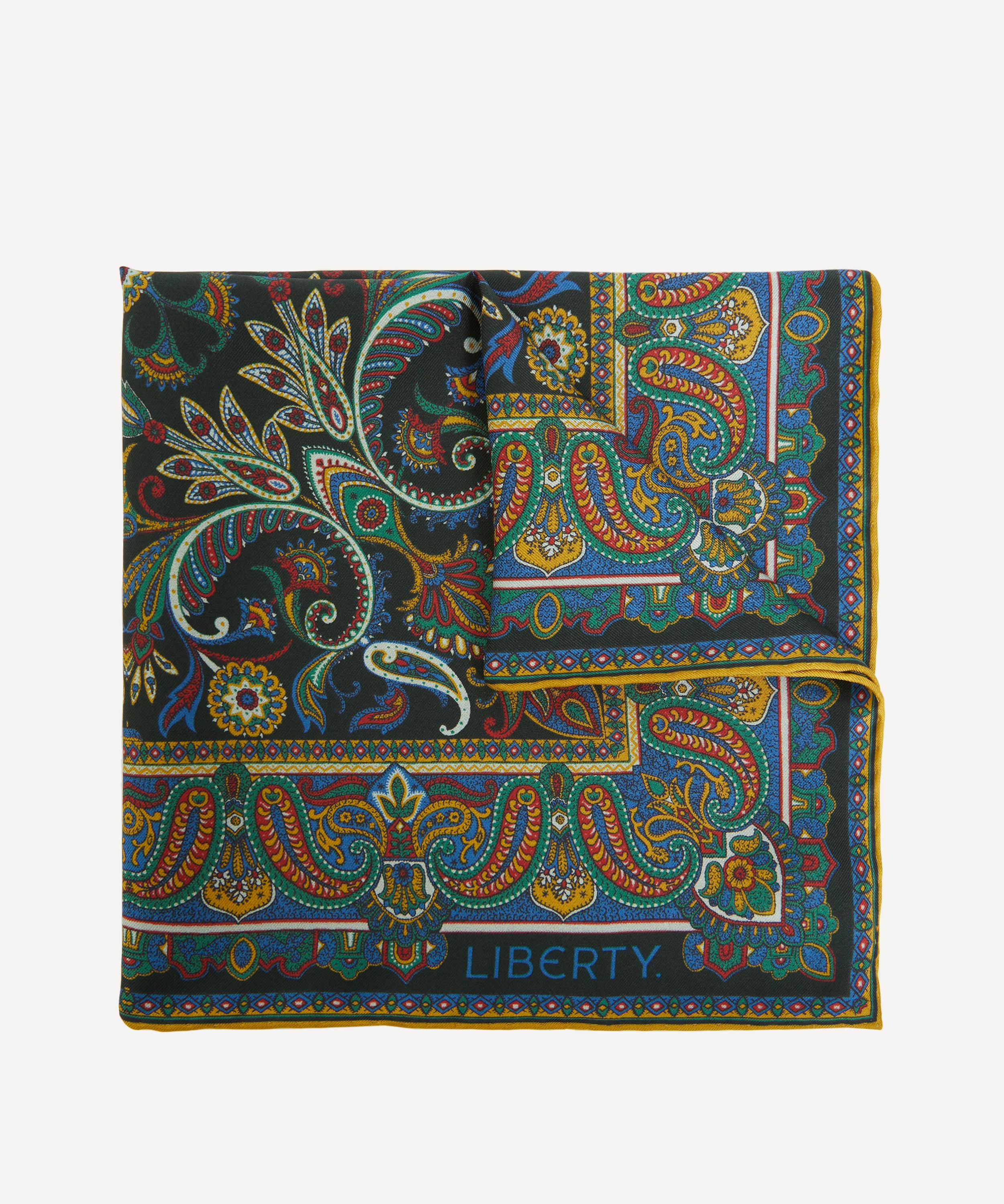 Liberty Mens Paisley Silk Pocket Square