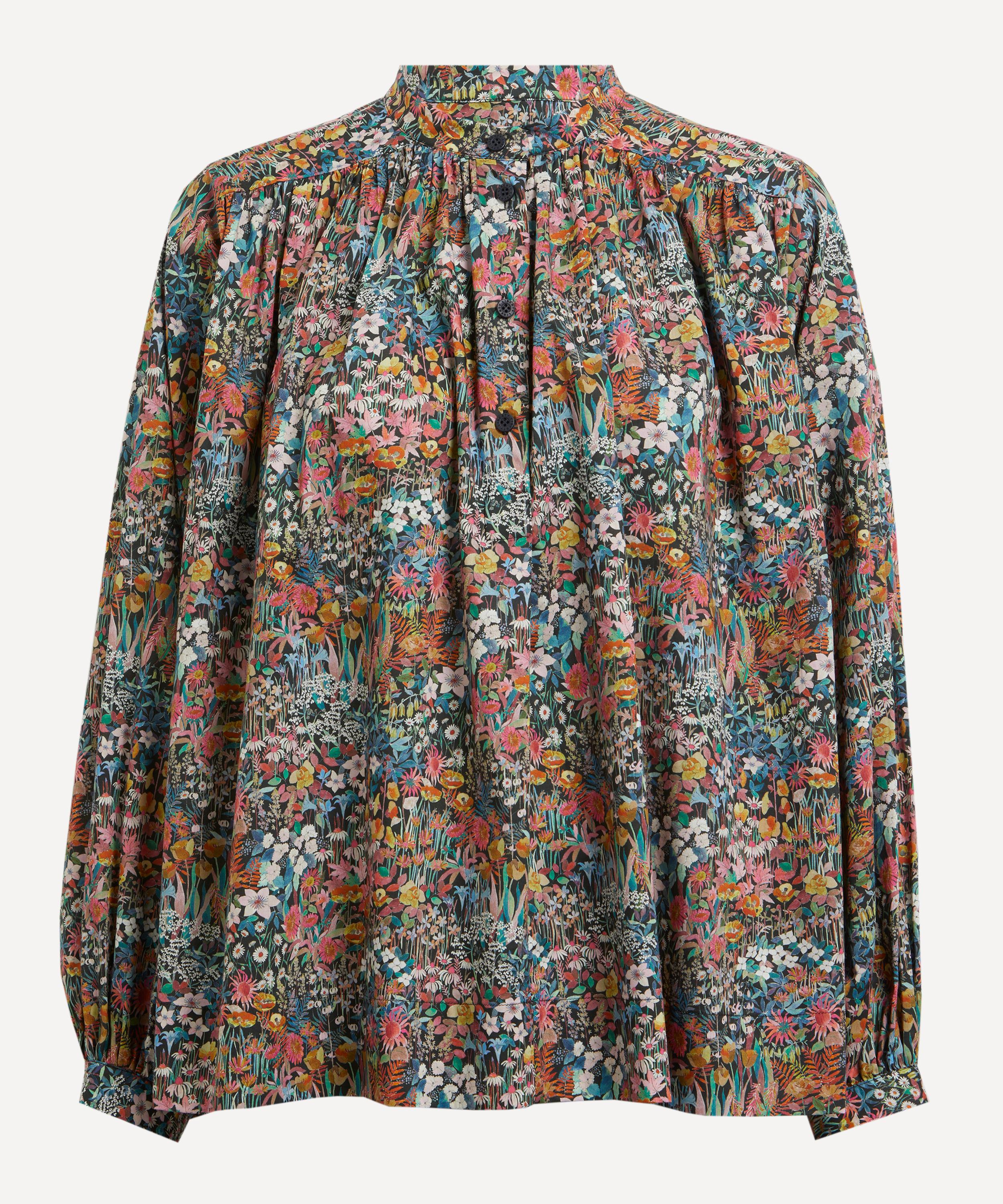 Shop Liberty Women's Faria Flowers Small Tana Lawn Cotton Boho Shirt