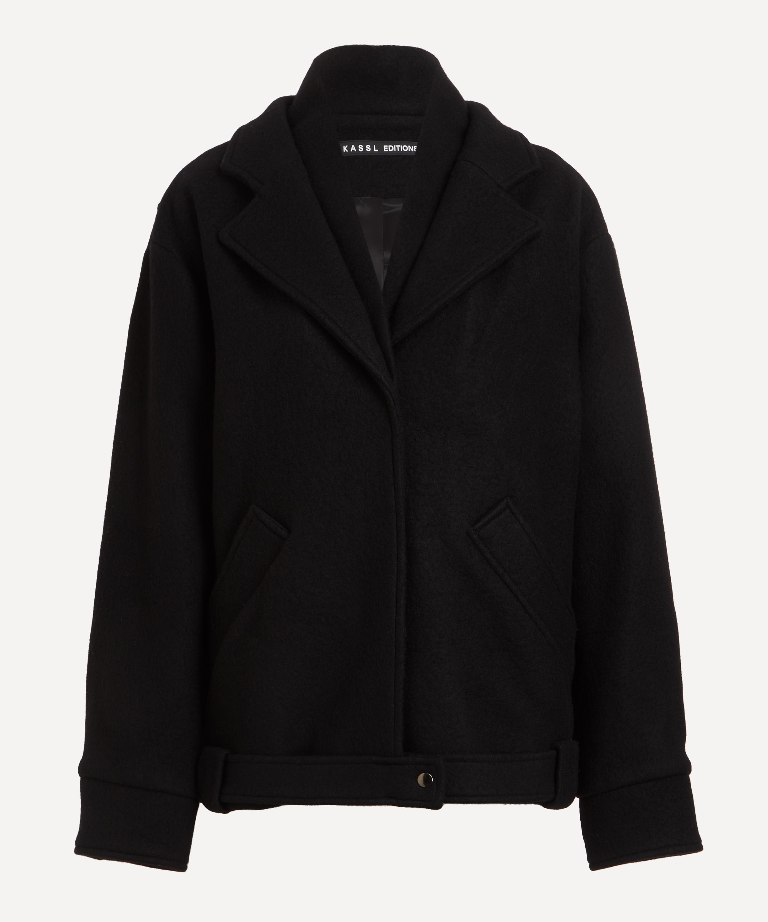 KASSL EDITIONS KASSL EDITIONS WOMEN'S BOILED WOOL BIKER JACKET 
