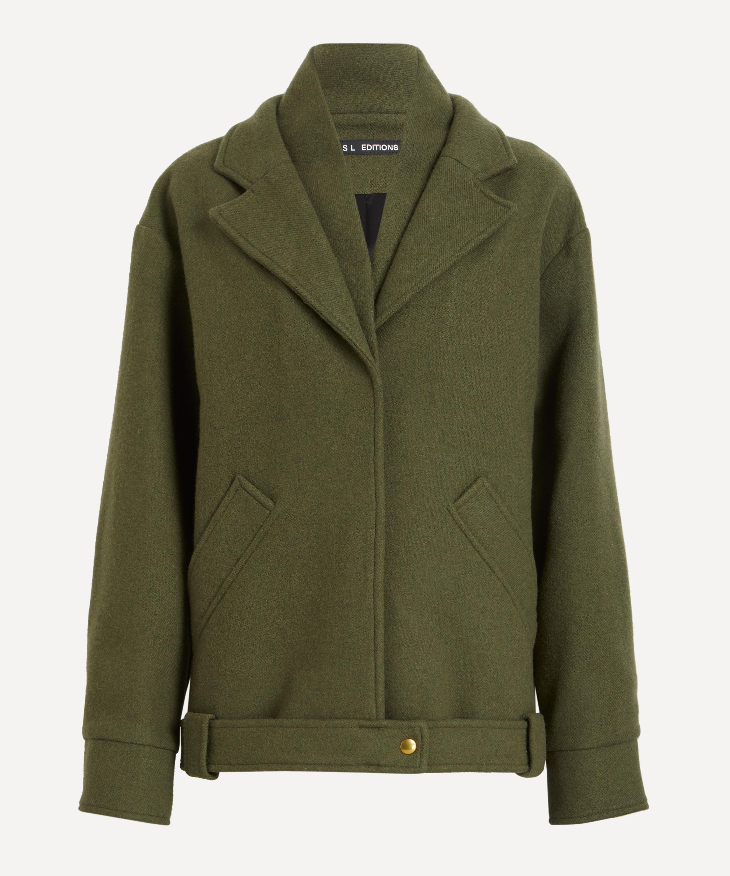KASSL EDITIONS KASSL EDITIONS WOMEN'S BOILED WOOL BIKER JACKET 