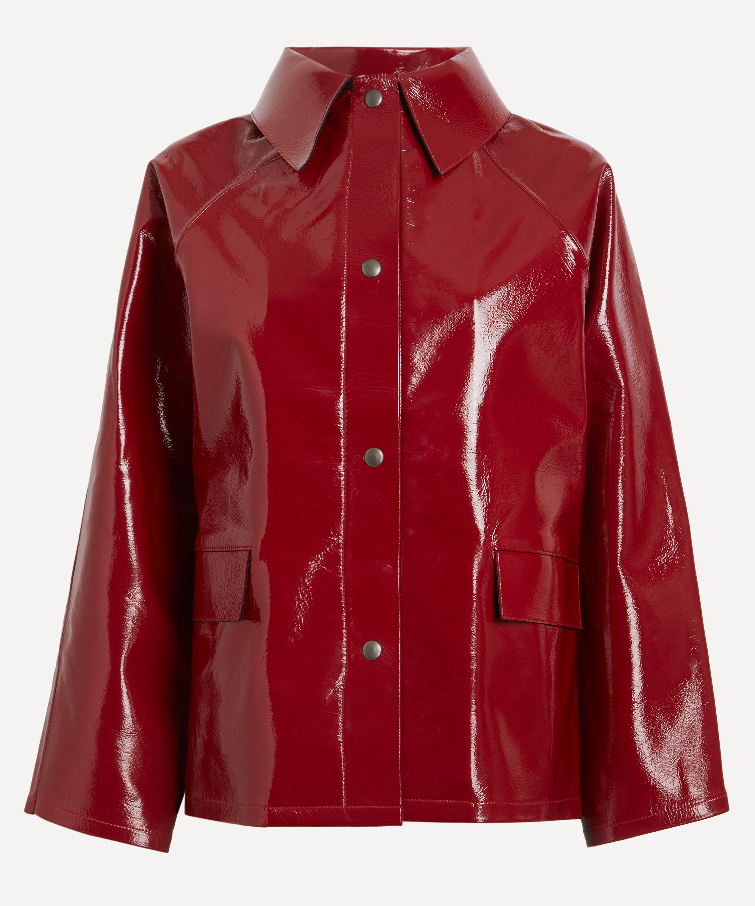 KASSL EDITIONS KASSL EDITIONS WOMEN'S ORIGINAL HIP LACQUER WOOL RED JACKET 