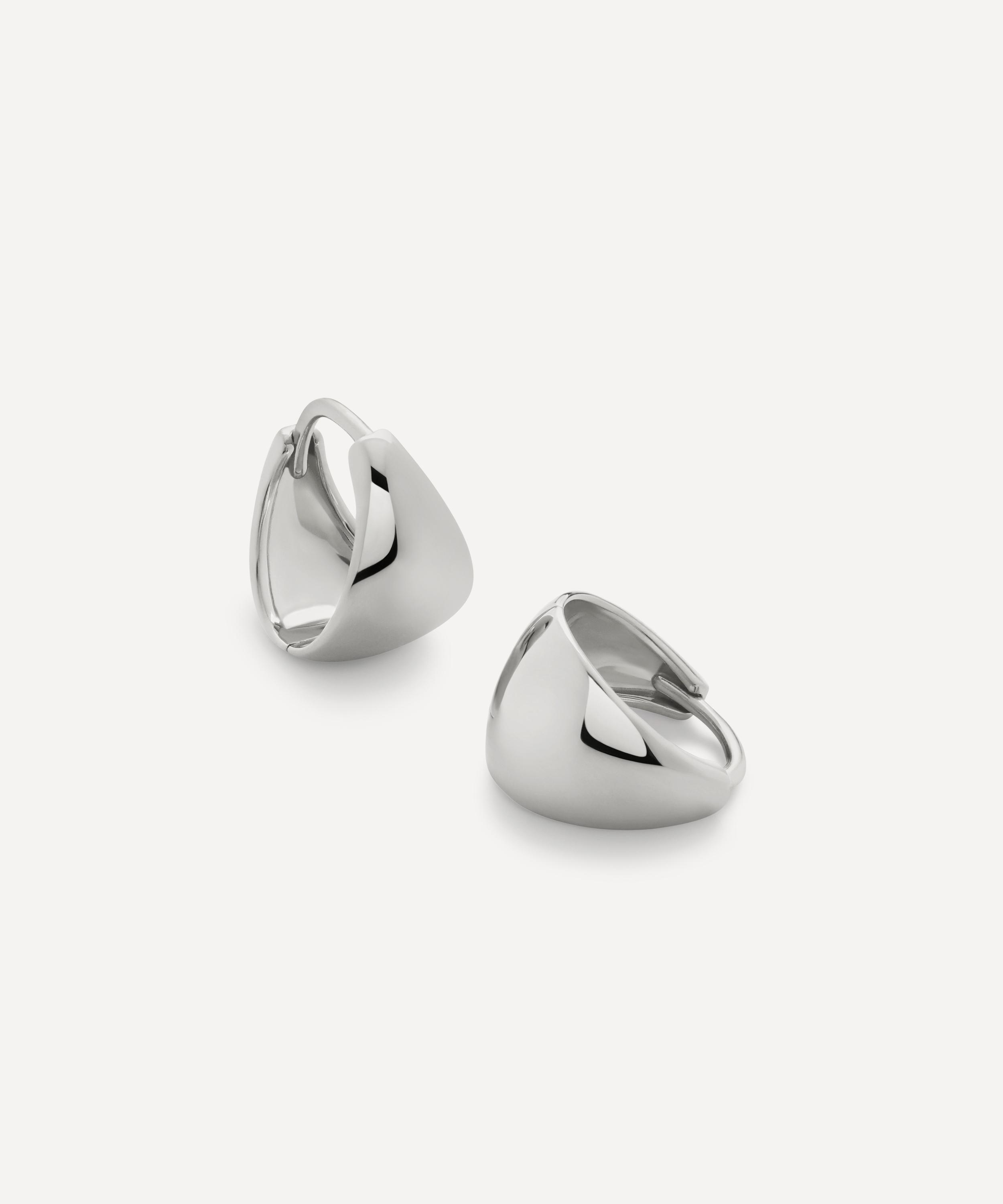 Monica Vinader Sterling Silver Tapered Huggie Hoop Earrings