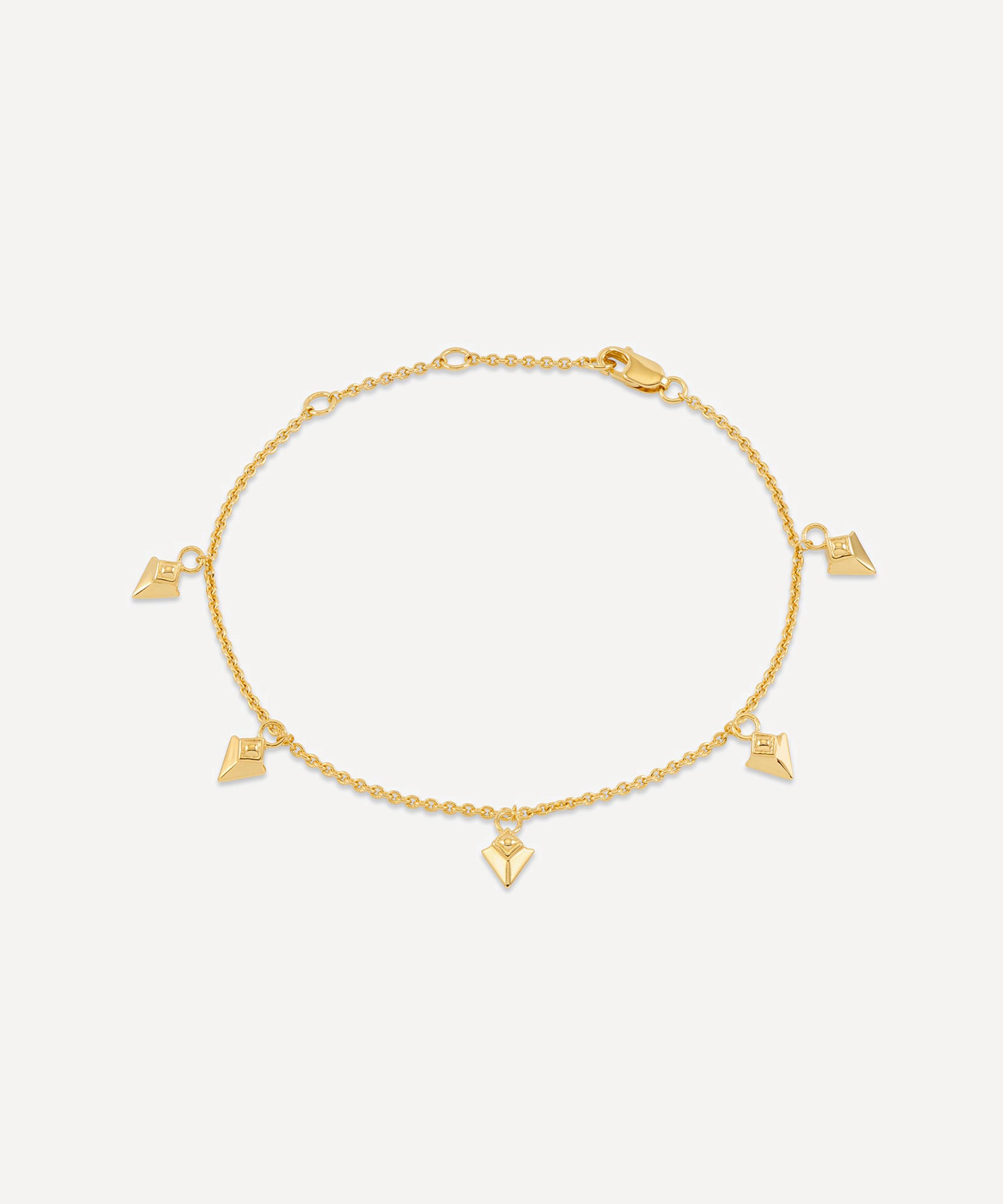 Rachel Jackson 22ct Gold-plated Arrow Spike Charm Bracelet
