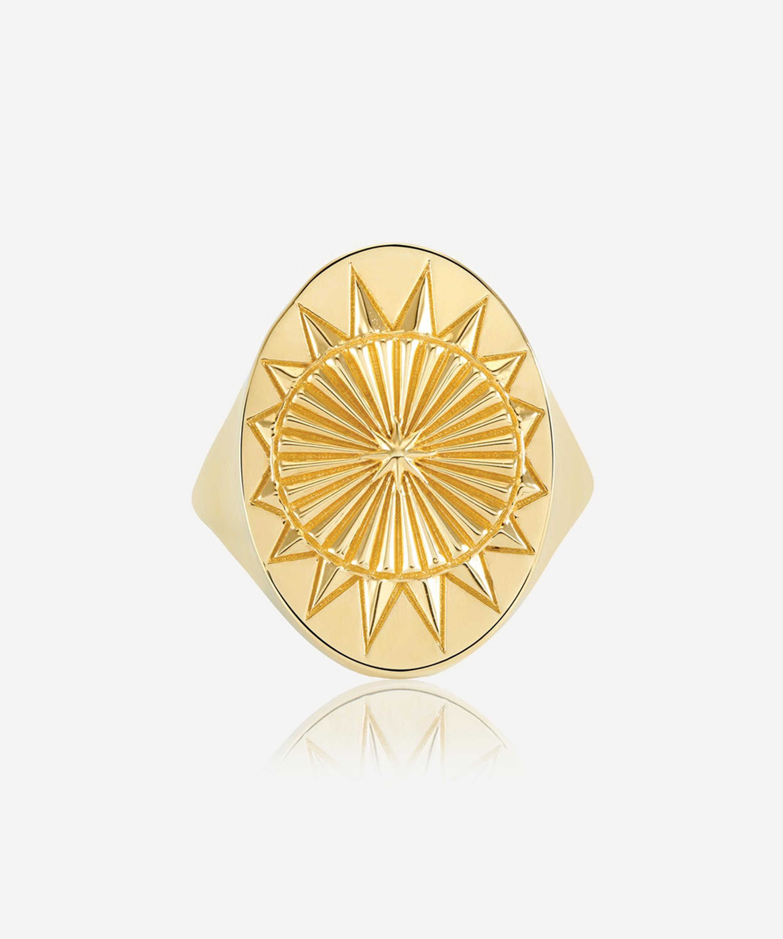 Rachel Jackson 22ct Gold-plated Statement North Star Ring