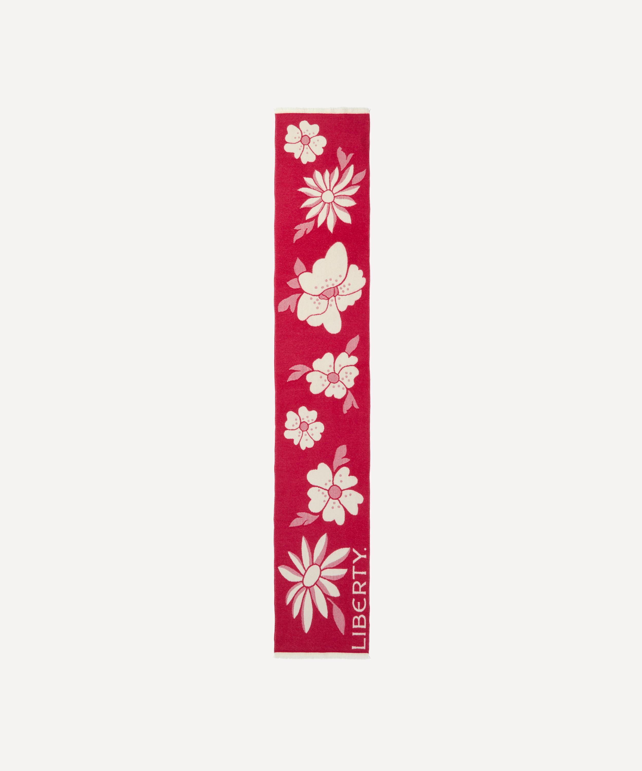 Liberty Women's Giant Poppy And Daisy 35x180 Jacquard Scarf
