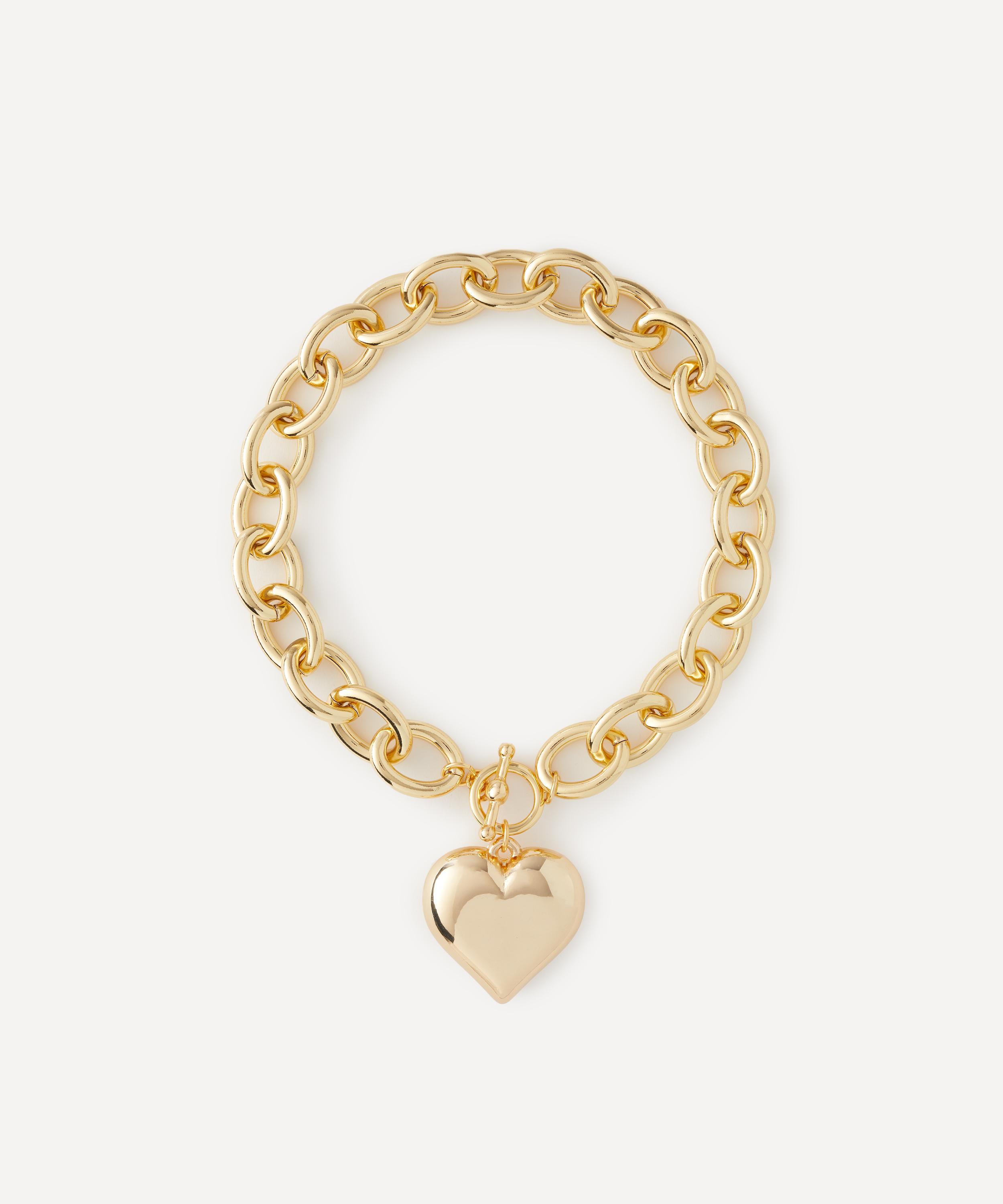 Kenneth Jay Lane Gold-plated Heart Pendant Toggle Necklace
