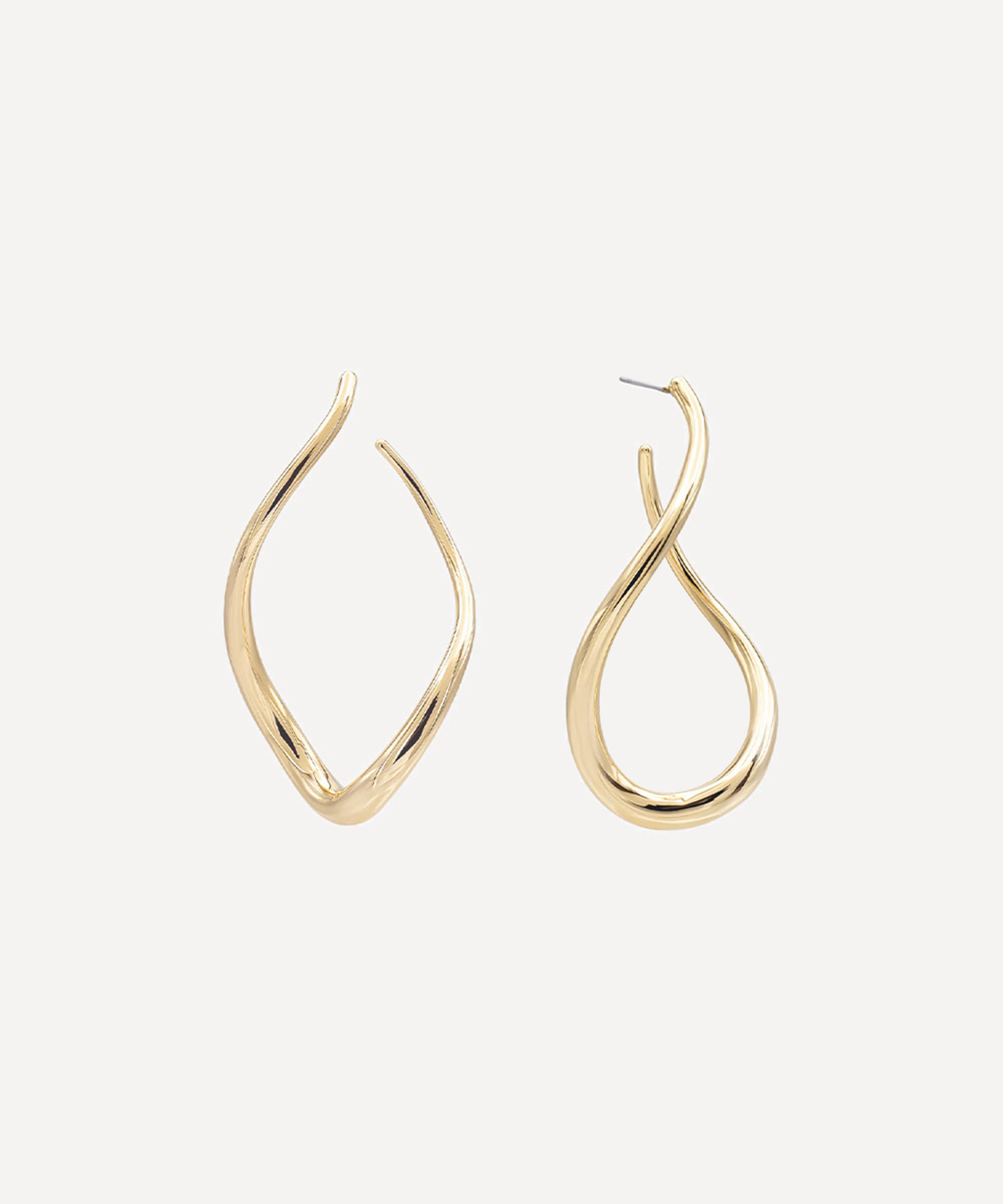 Shashi 14ct Gold-plated Tulip Hoop Earrings