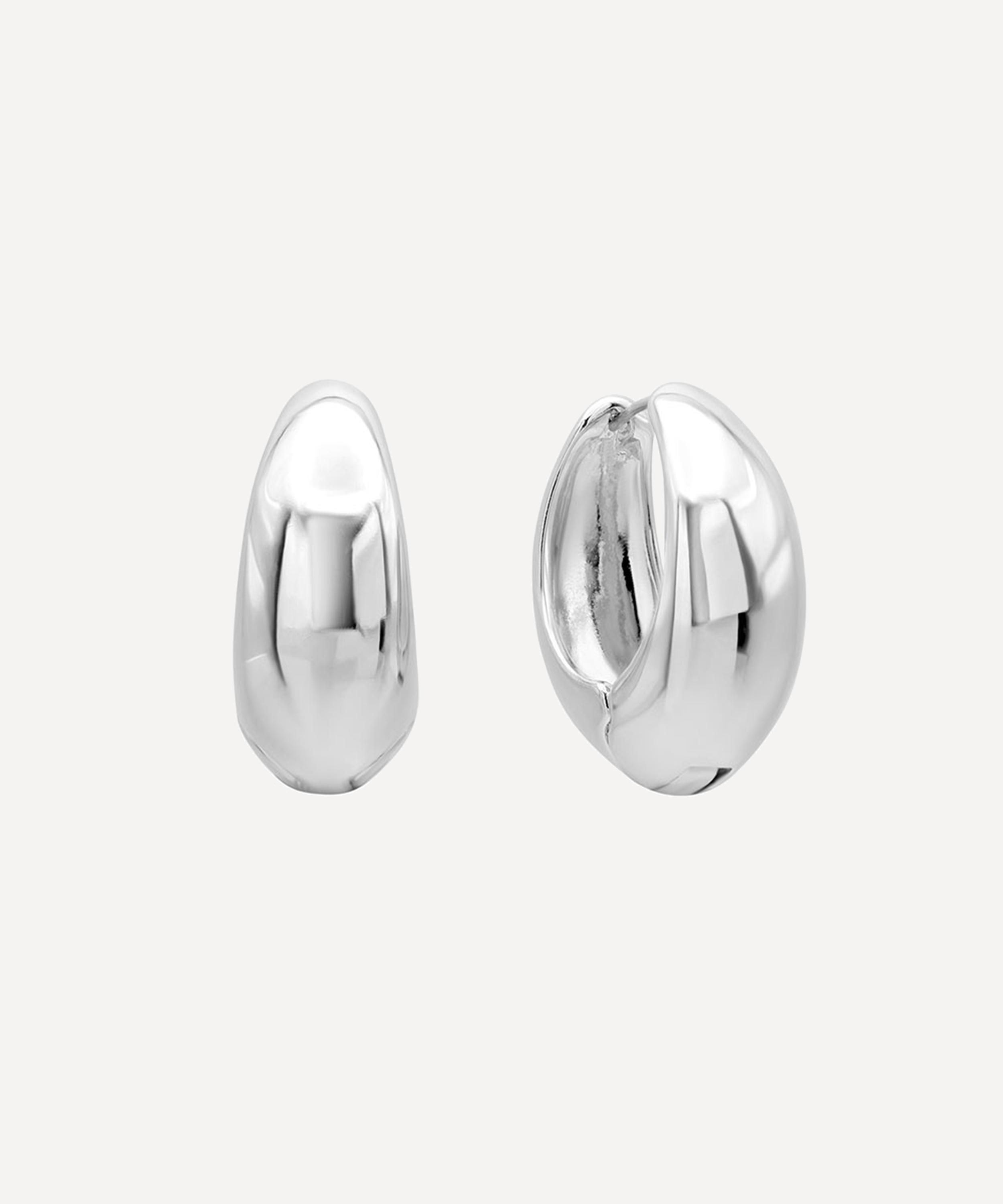 Shashi Silver-plated Cameron Hoop Earrings In Neutral