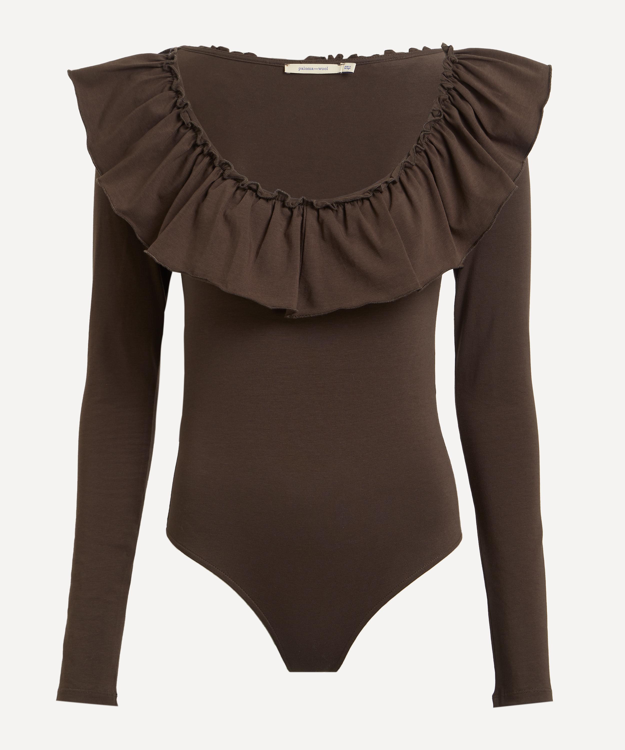 Fei Long-Sleeve Ruffled Bodysuit